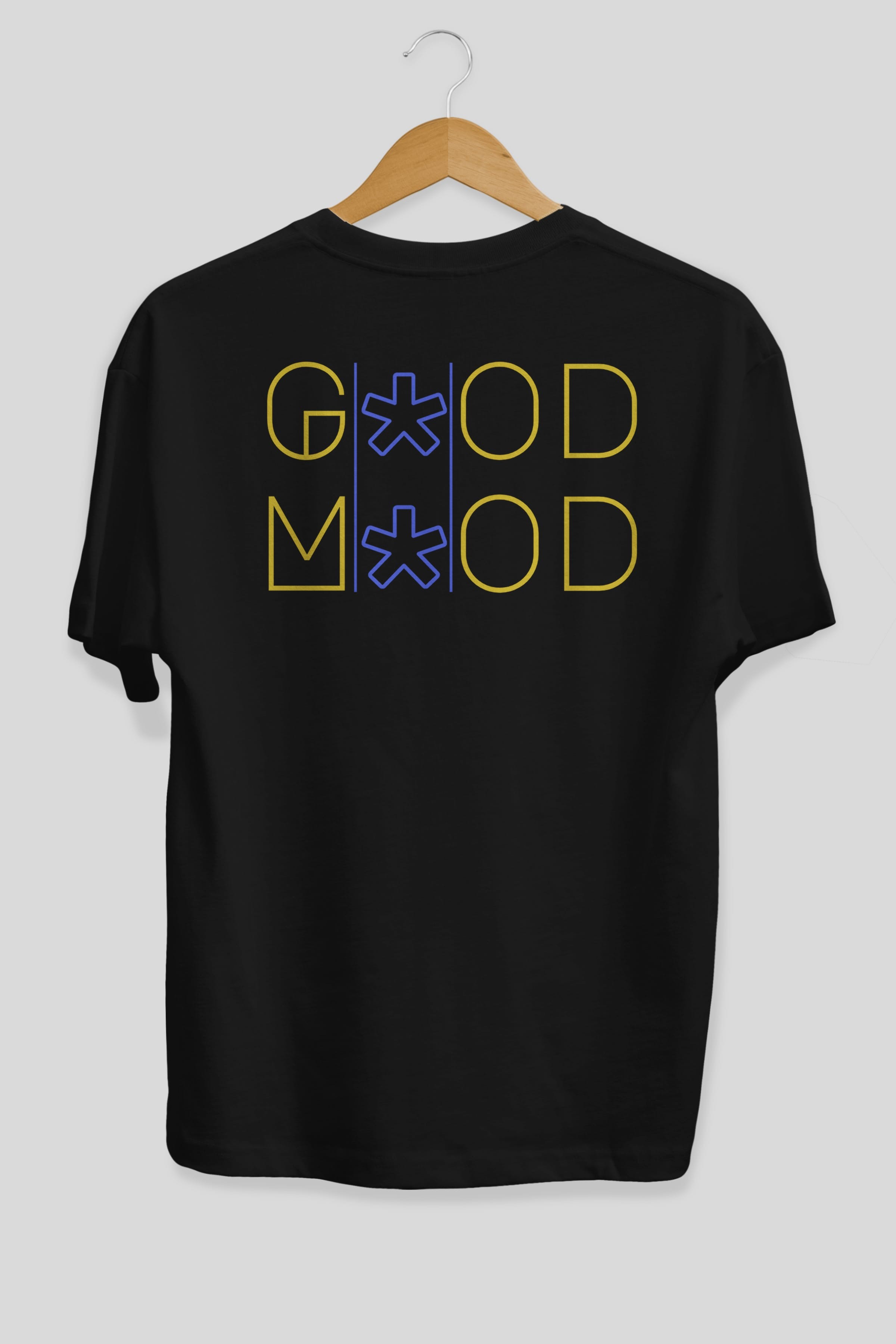 Good Mood Yazılı Arka Baskılı Oversize t-shirt Erkek Kadın Unisex