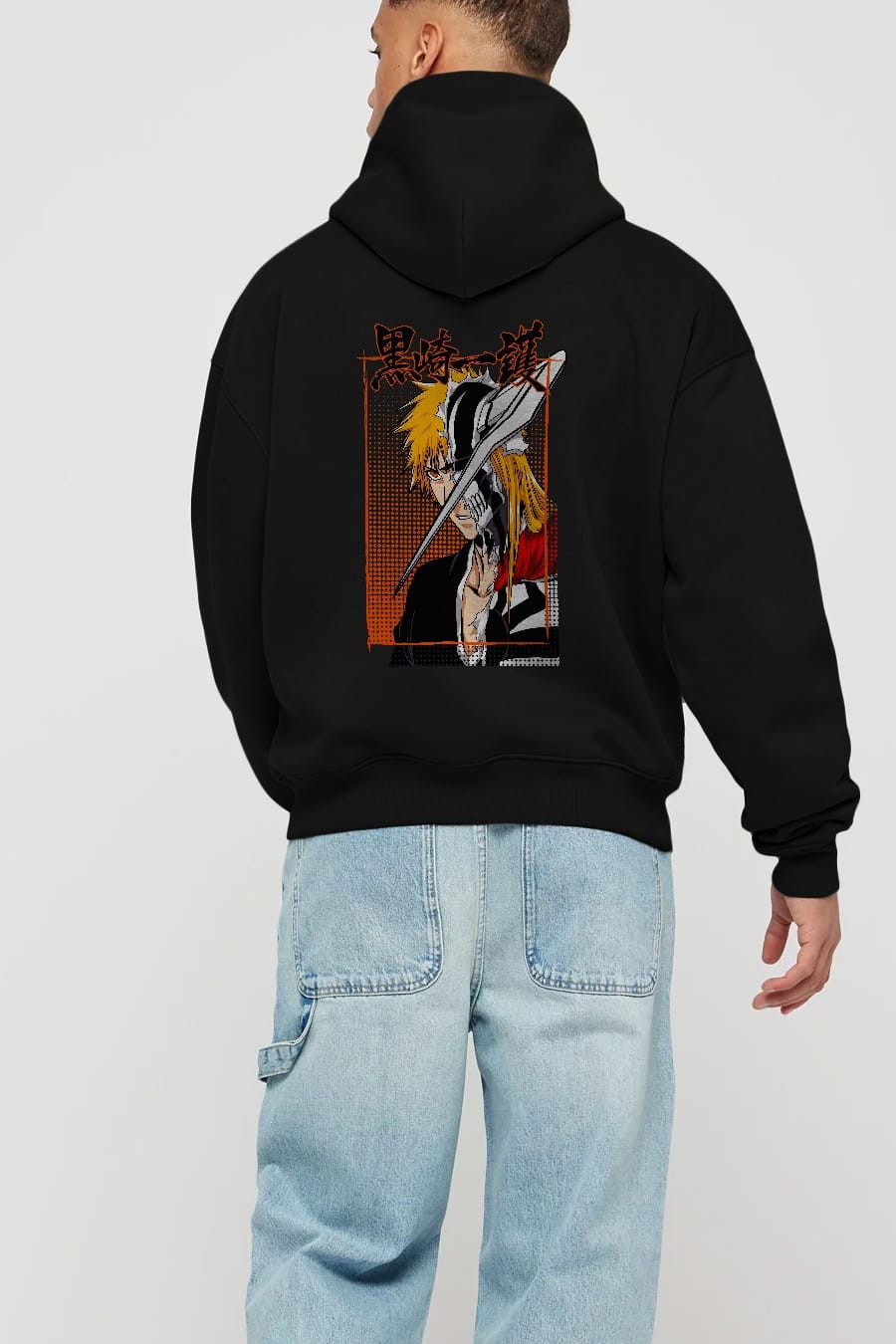 thelust Anime Arka Baskılı Hoodie Oversize Kapüşonlu Sweatshirt Erkek Kadın Unisex