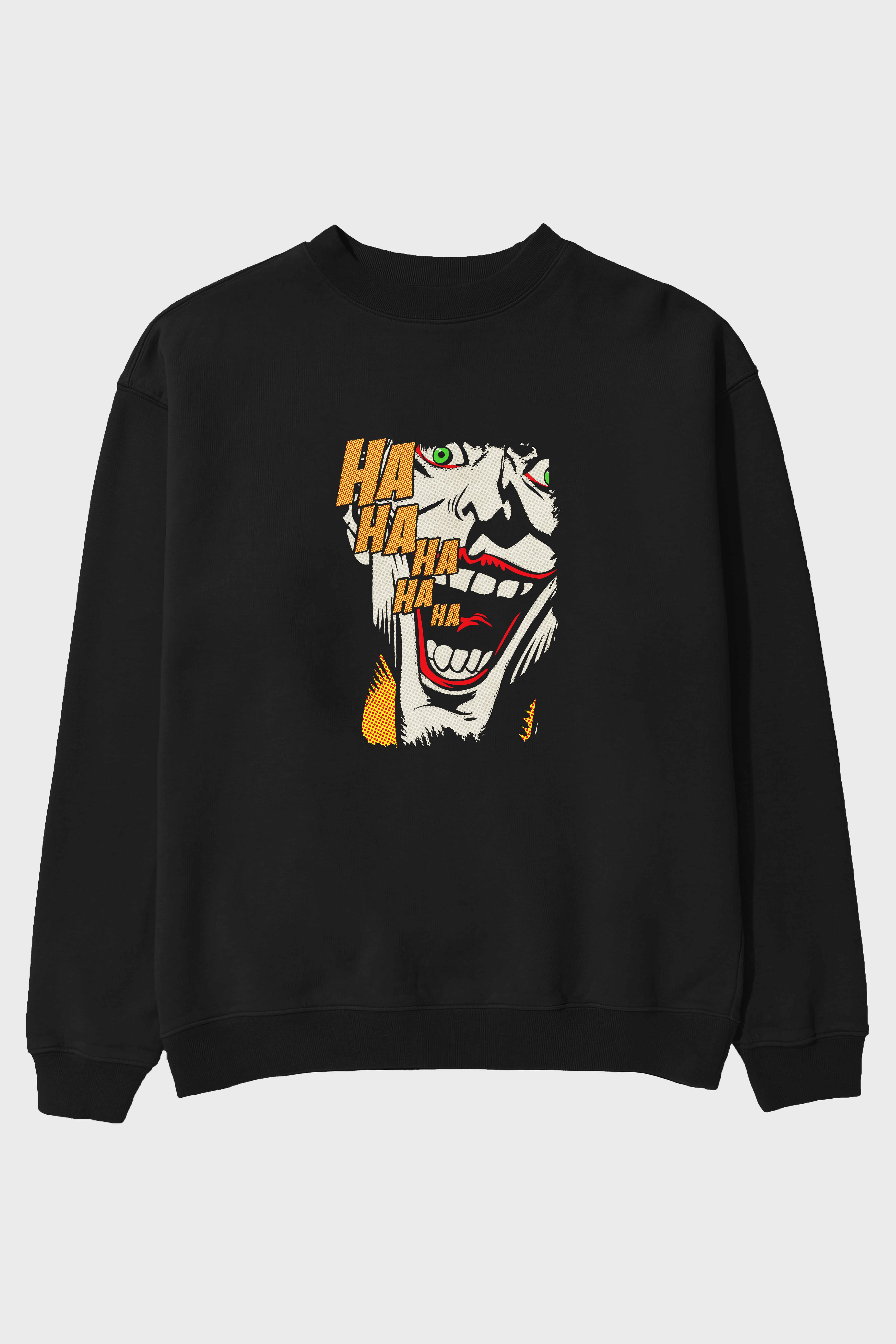 Joker (7) Ön Baskılı Oversize Sweatshirt Erkek Kadın Unisex