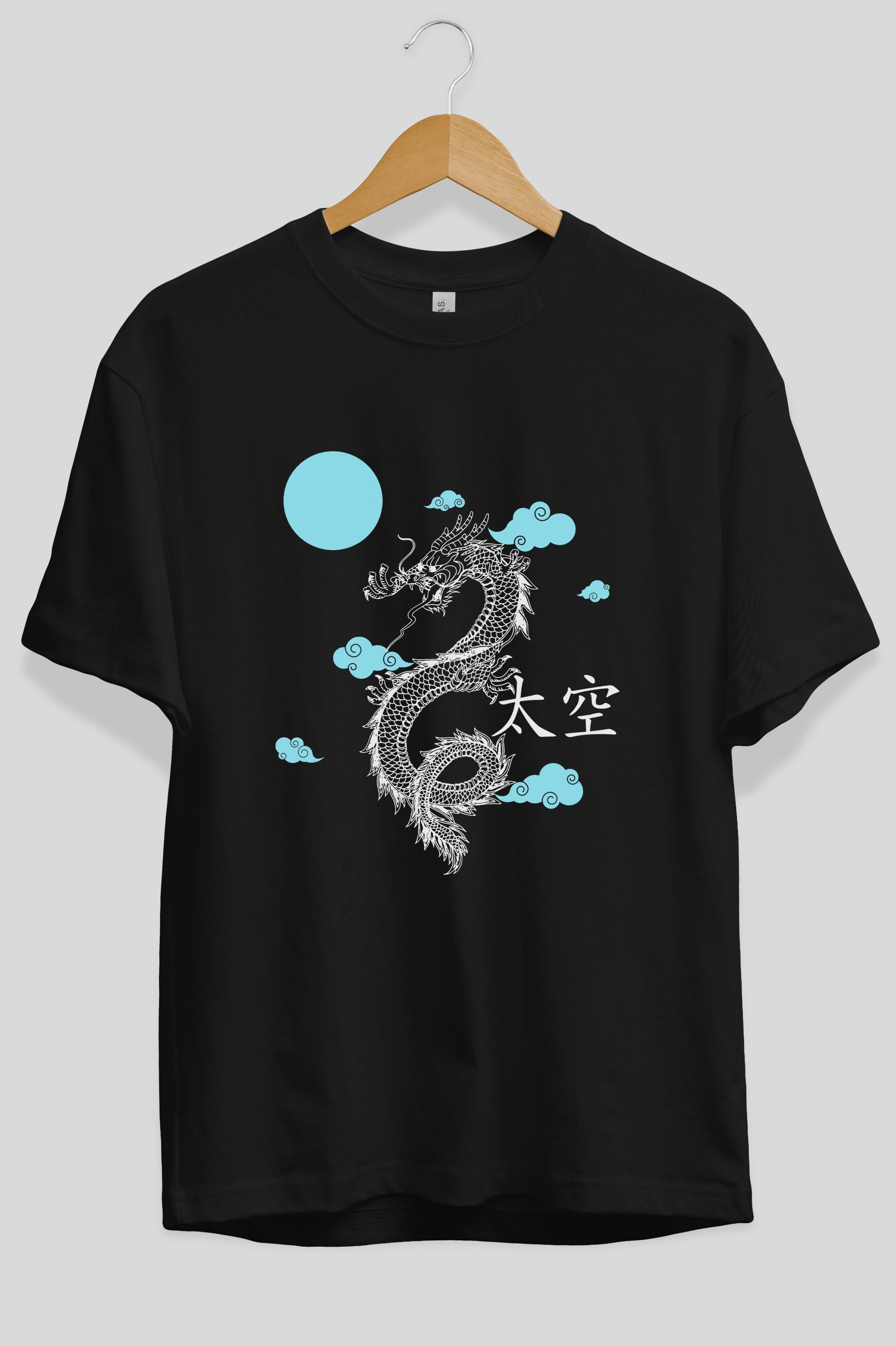 Chinese Dragon Ön Baskılı Oversize t-shirt Erkek Kadın Unisex
