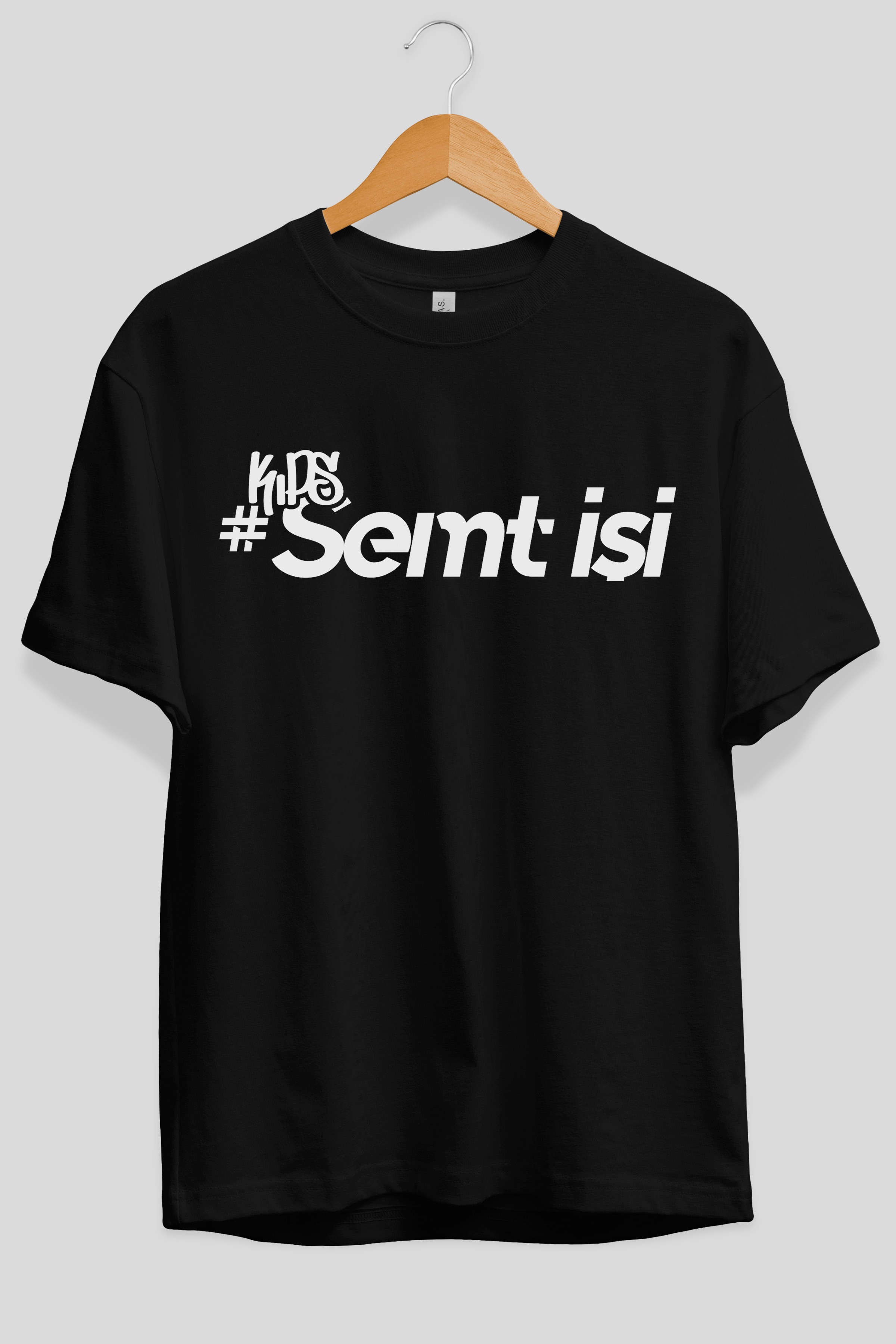 Semt İşi Ön Baskılı Oversize t-shirt %100 pamuk Erkek Kadın Unisex