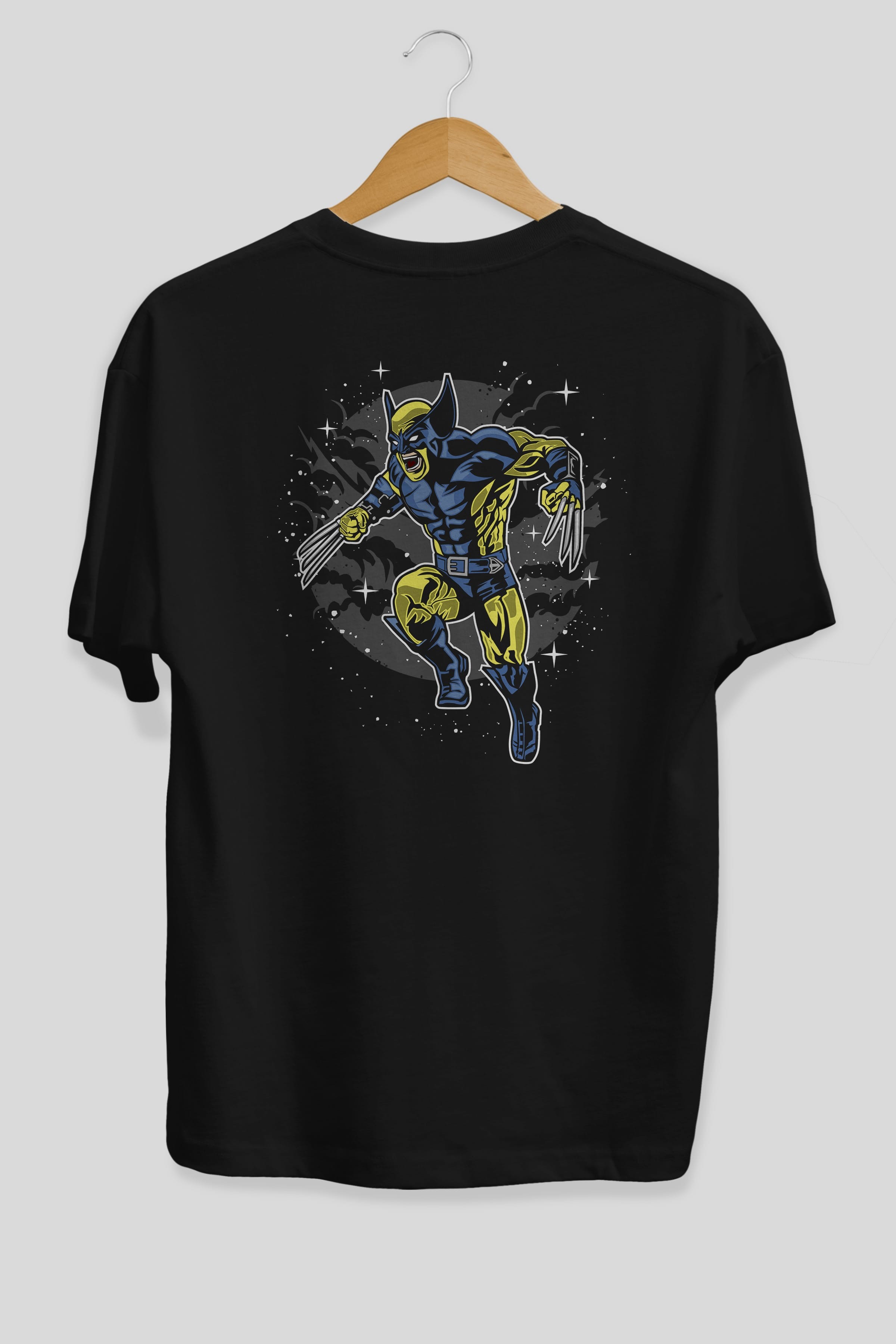 Wolverine Arka Baskılı Oversize t-shirt Erkek Kadın Unisex %100 Pamuk