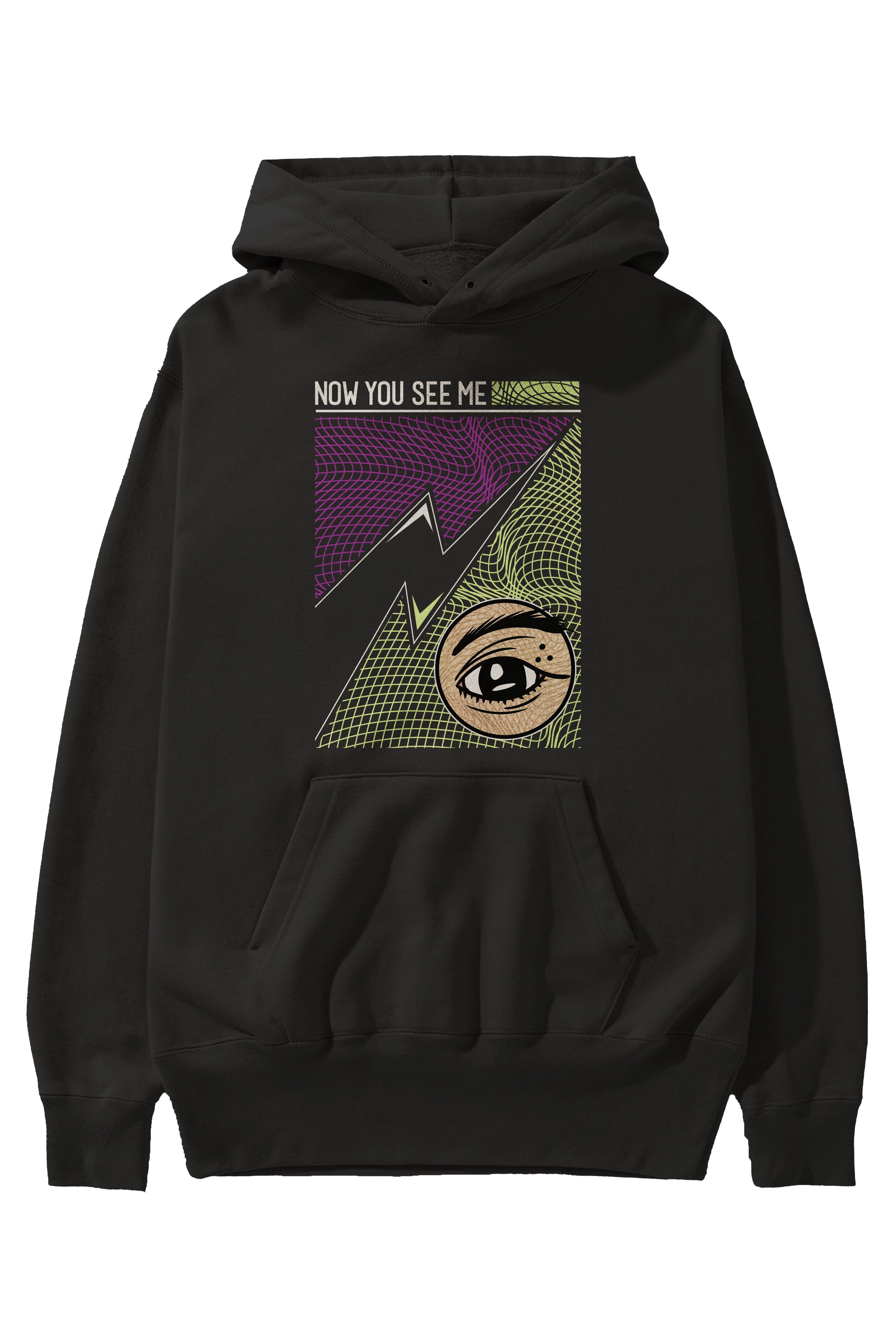 Now You See Me Ön Baskılı Hoodie Oversize Kapüşonlu Sweatshirt Erkek Kadın Unisex