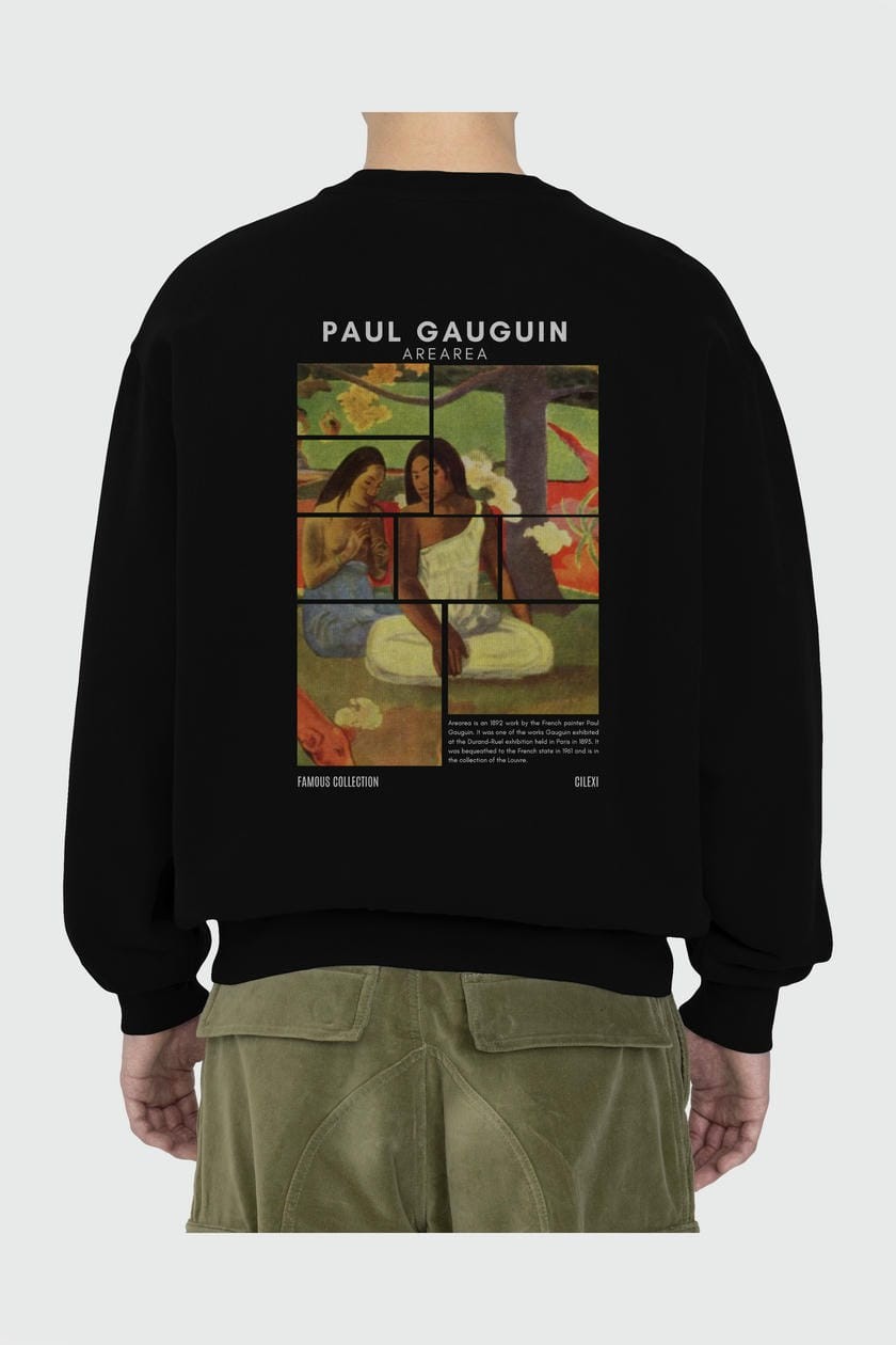 Paul Gauguin Arearea Arka Baskılı Oversize Sweatshirt Erkek Kadın Unisex