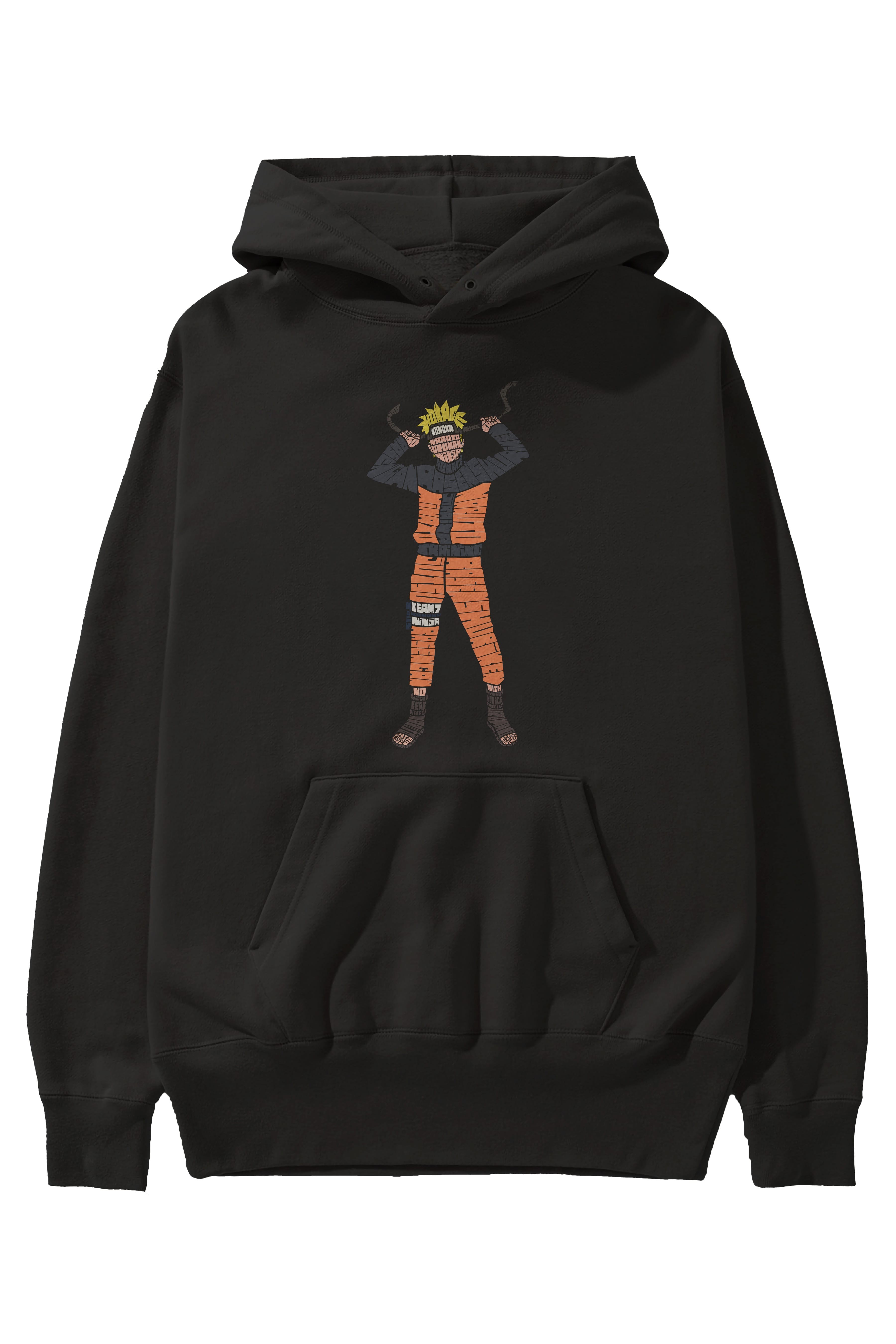 Naruto Ön Baskılı Hoodie Oversize Kapüşonlu Sweatshirt Erkek Kadın Unisex