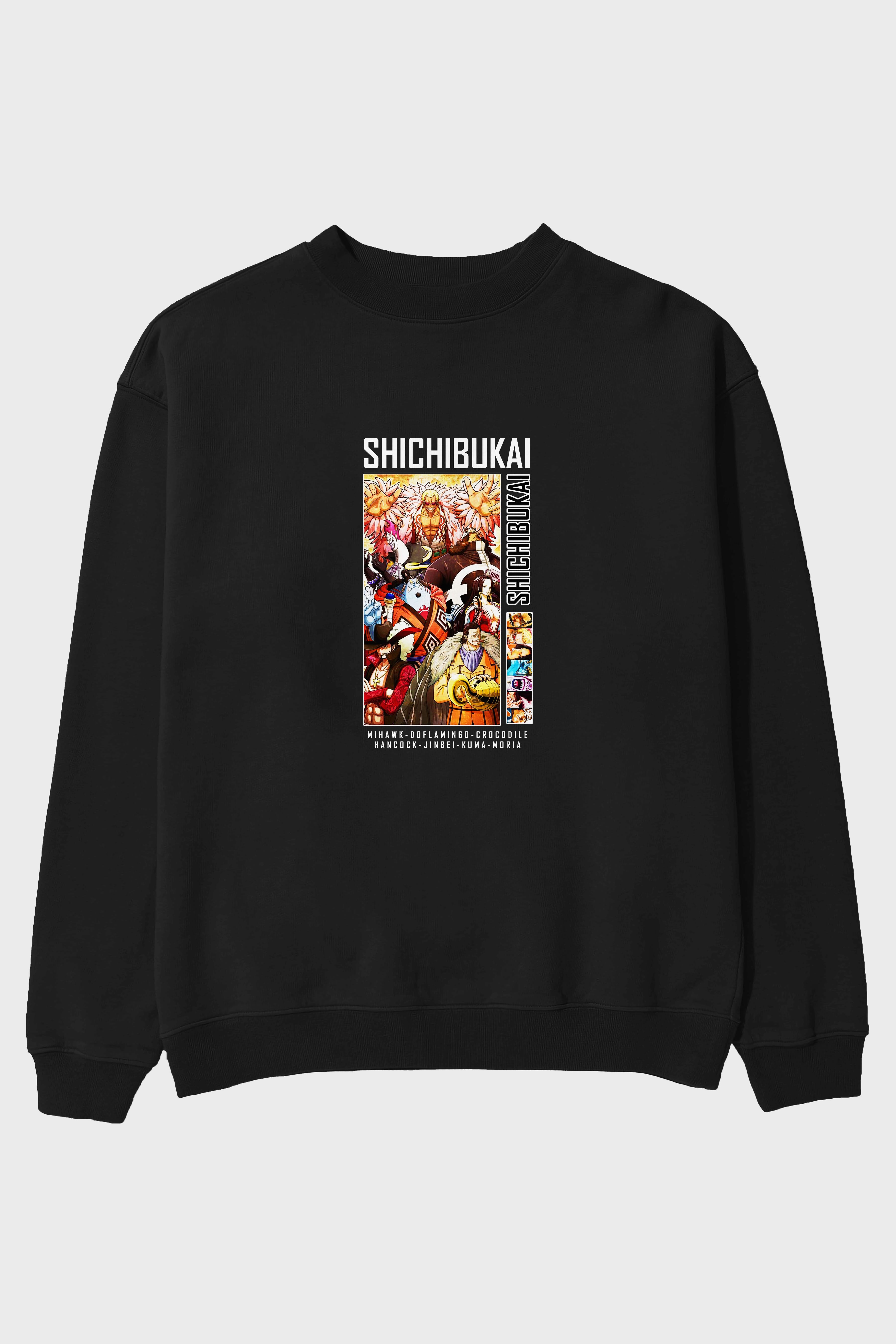 Shichibukai Ön Baskılı Anime Oversize Sweatshirt Erkek Kadın Unisex