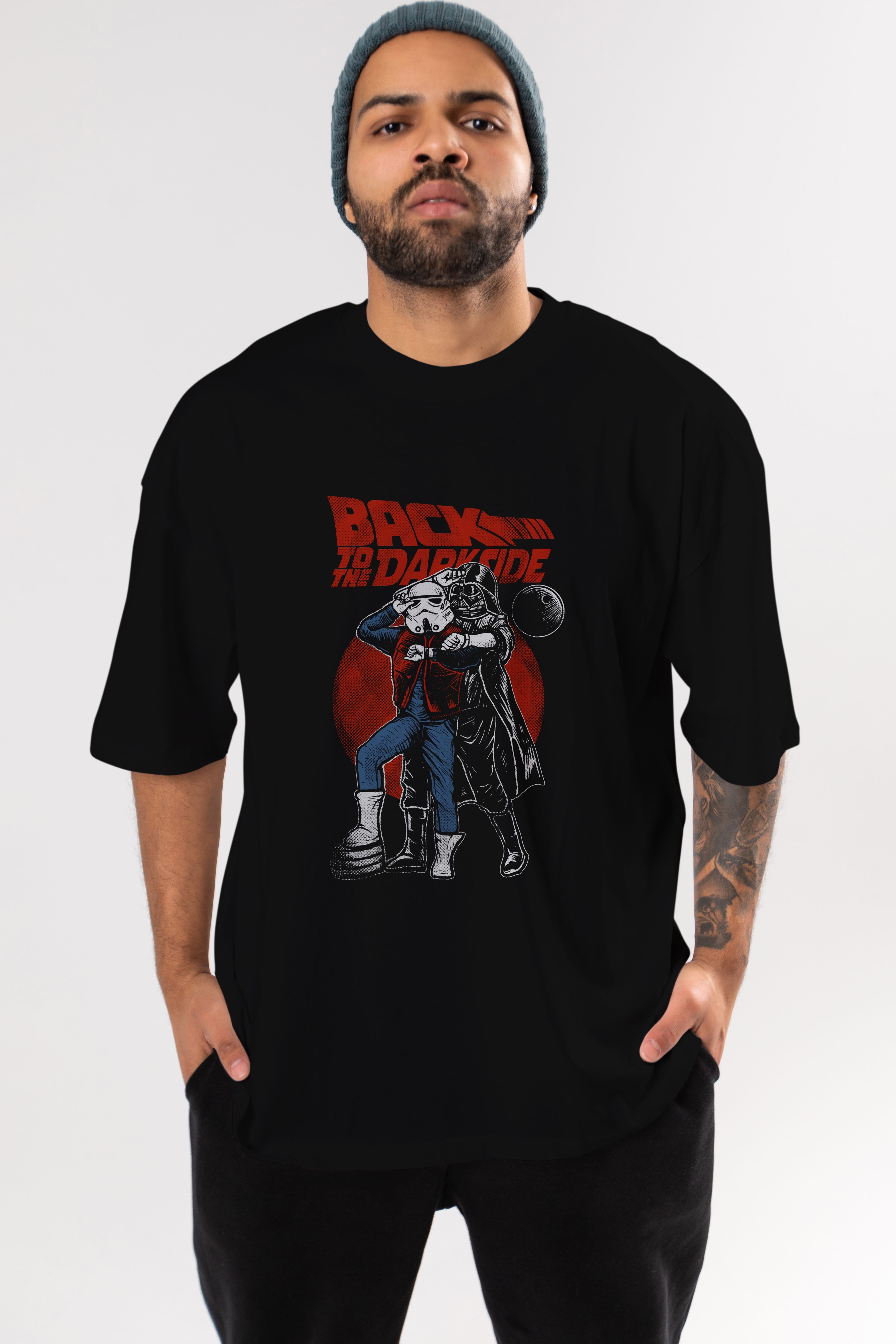 Back To The Darkside Ön Baskılı Oversize t-shirt Erkek Kadın Unisex %100 Pamuk tişort