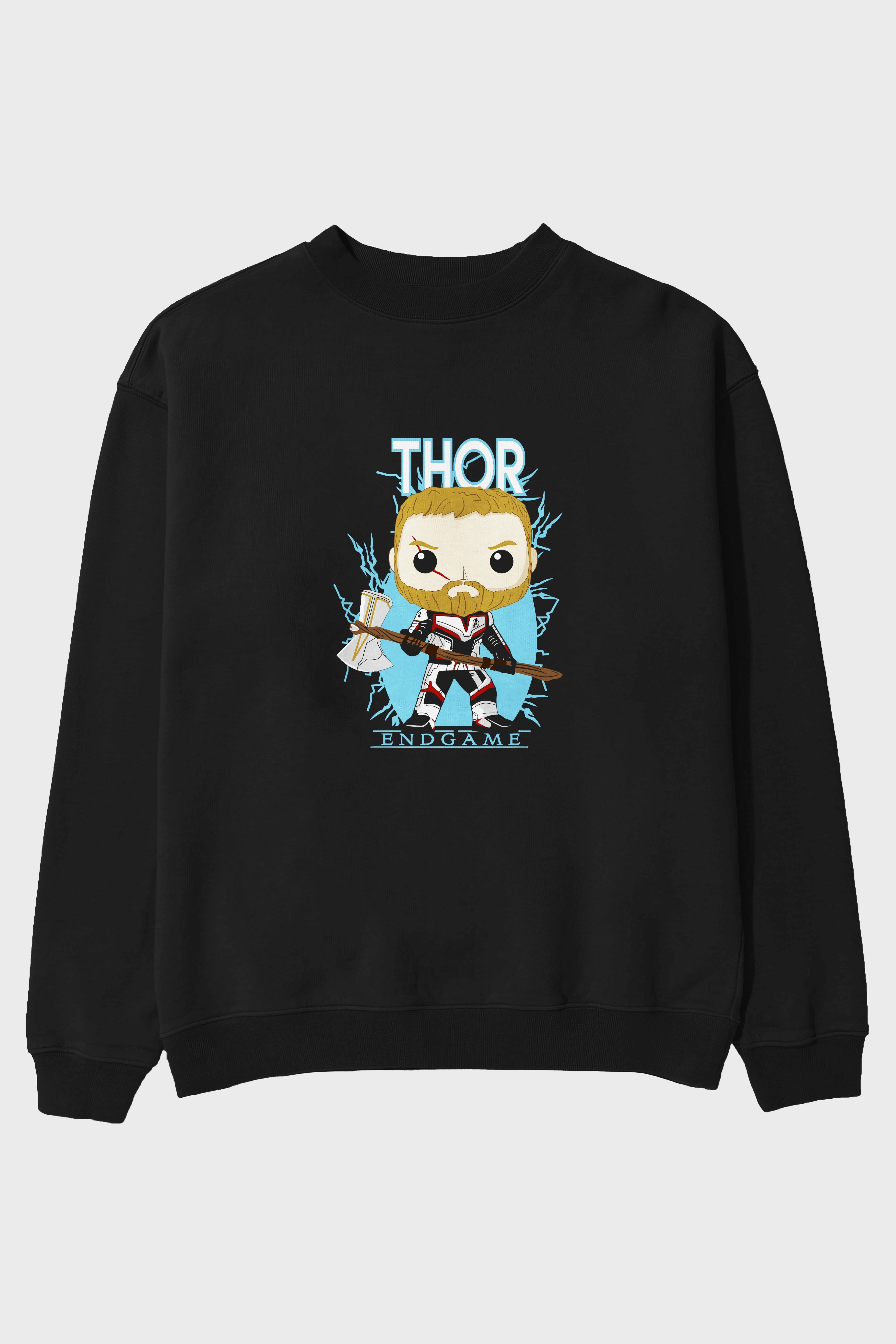 Thor (3) Ön Baskılı Oversize Sweatshirt Erkek Kadın Unisex