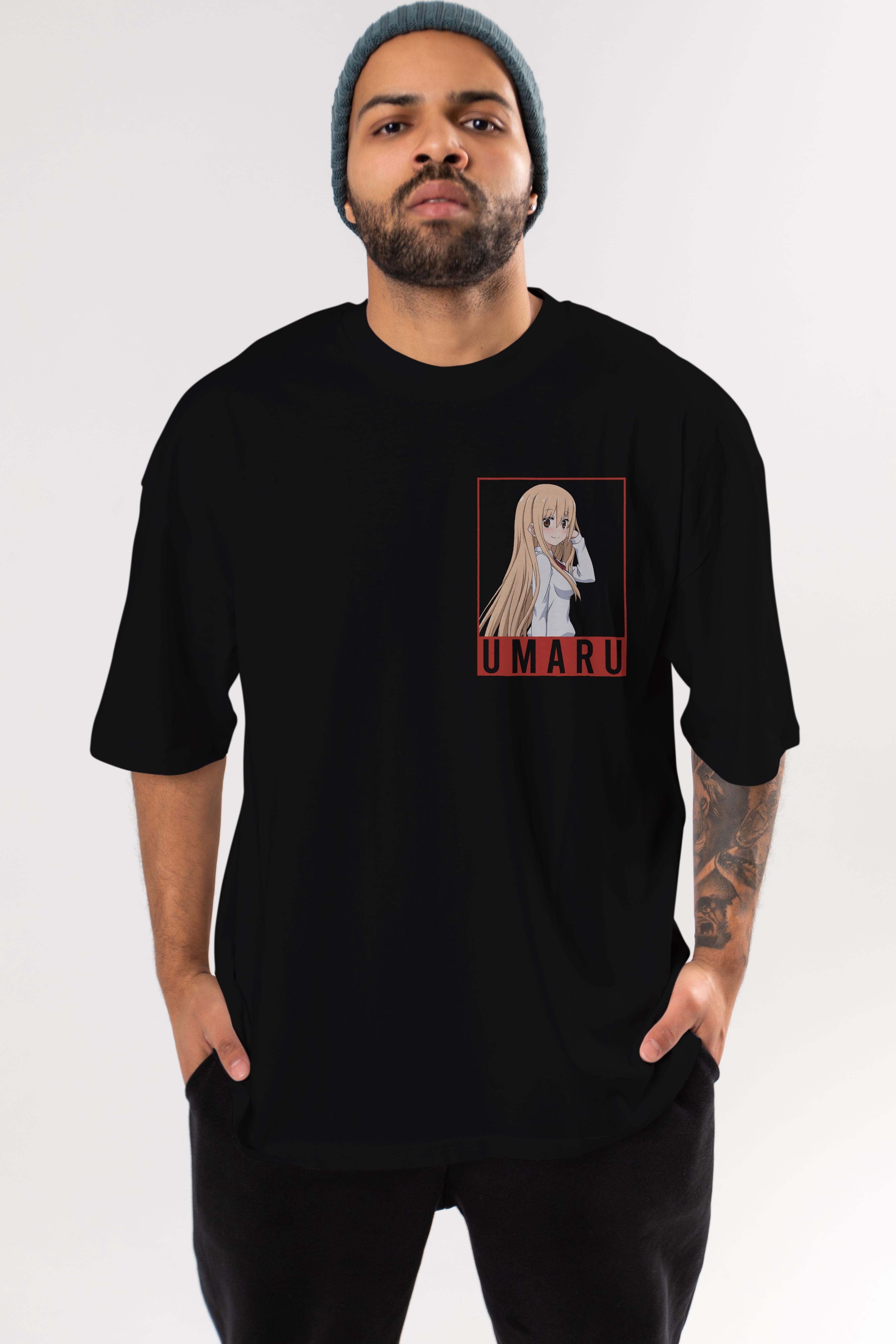 Umaru Doma 2 (2) Ön Sol Baskılı Oversize t-shirt Erkek Kadın Unisex %100 Pamuk Bisiklet Yaka tişort