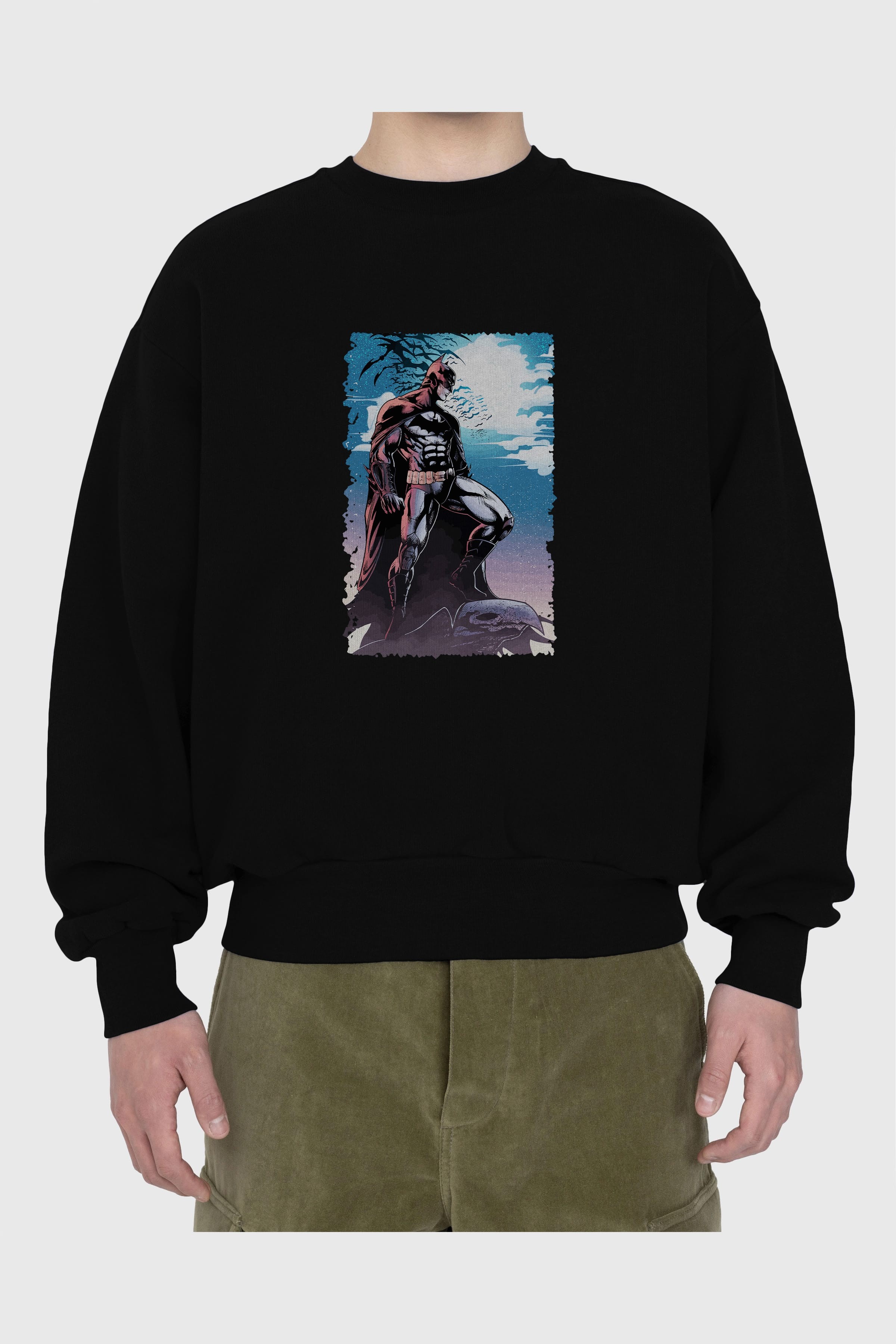 Batman (13) Ön Baskılı Oversize Sweatshirt Erkek Kadın Unisex