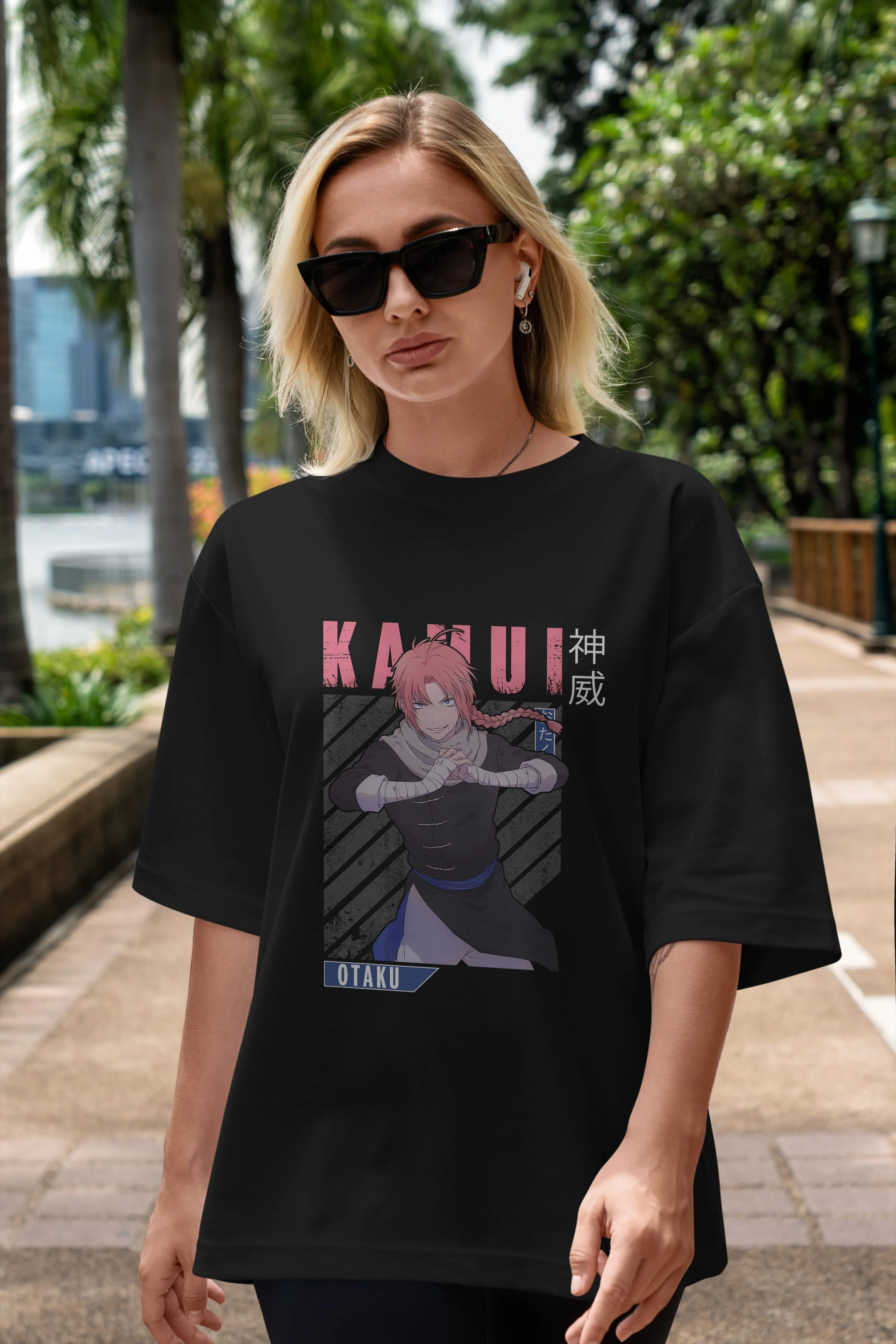 Kamui GINTAMA Anime Ön Baskılı Oversize t-shirt %100 pamuk Erkek Kadın Unisex