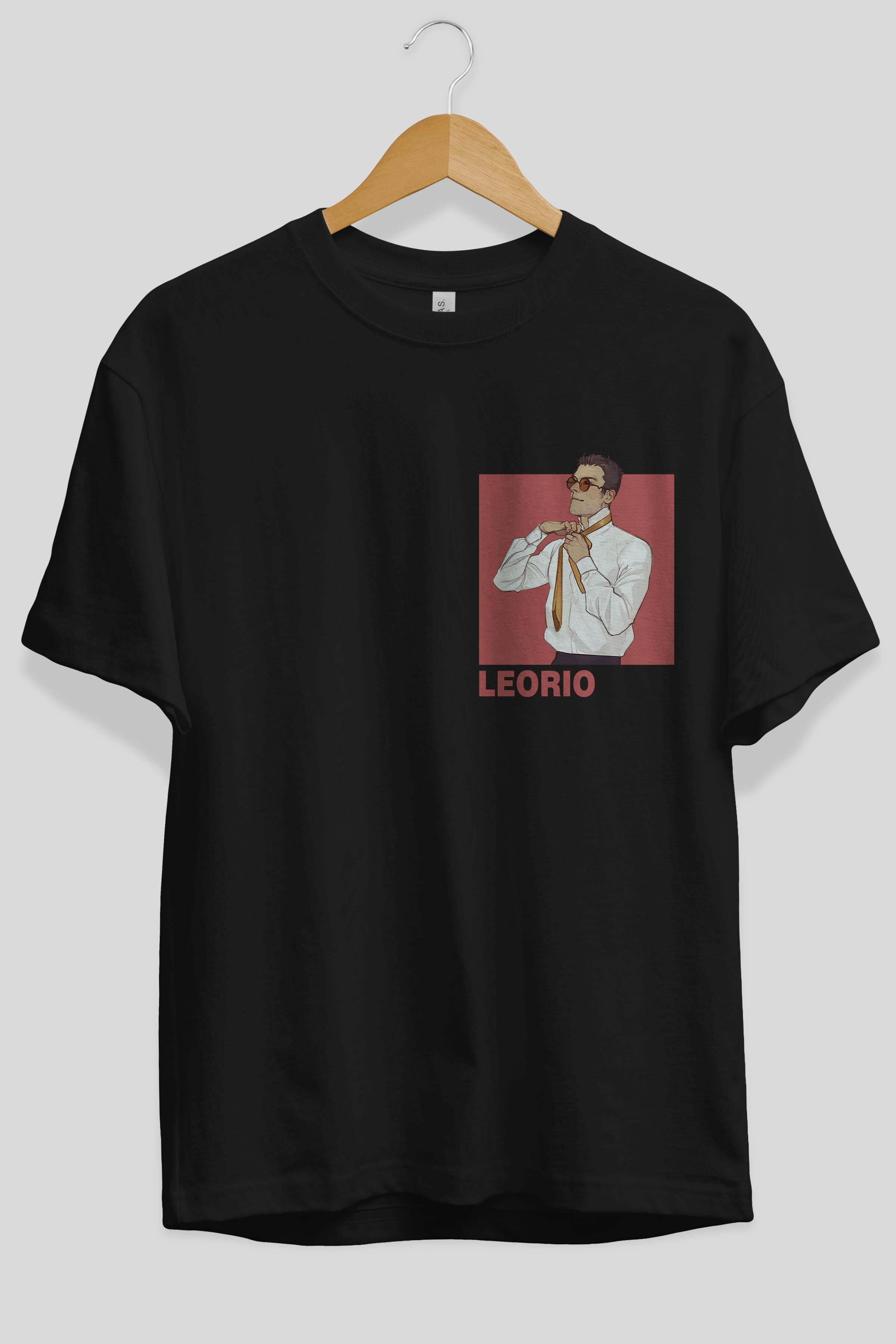 Leorio Paladiknight 5 Ön Sol Baskılı Oversize t-shirt Erkek Kadın Unisex %100 Pamuk Bisiklet Yaka tişort