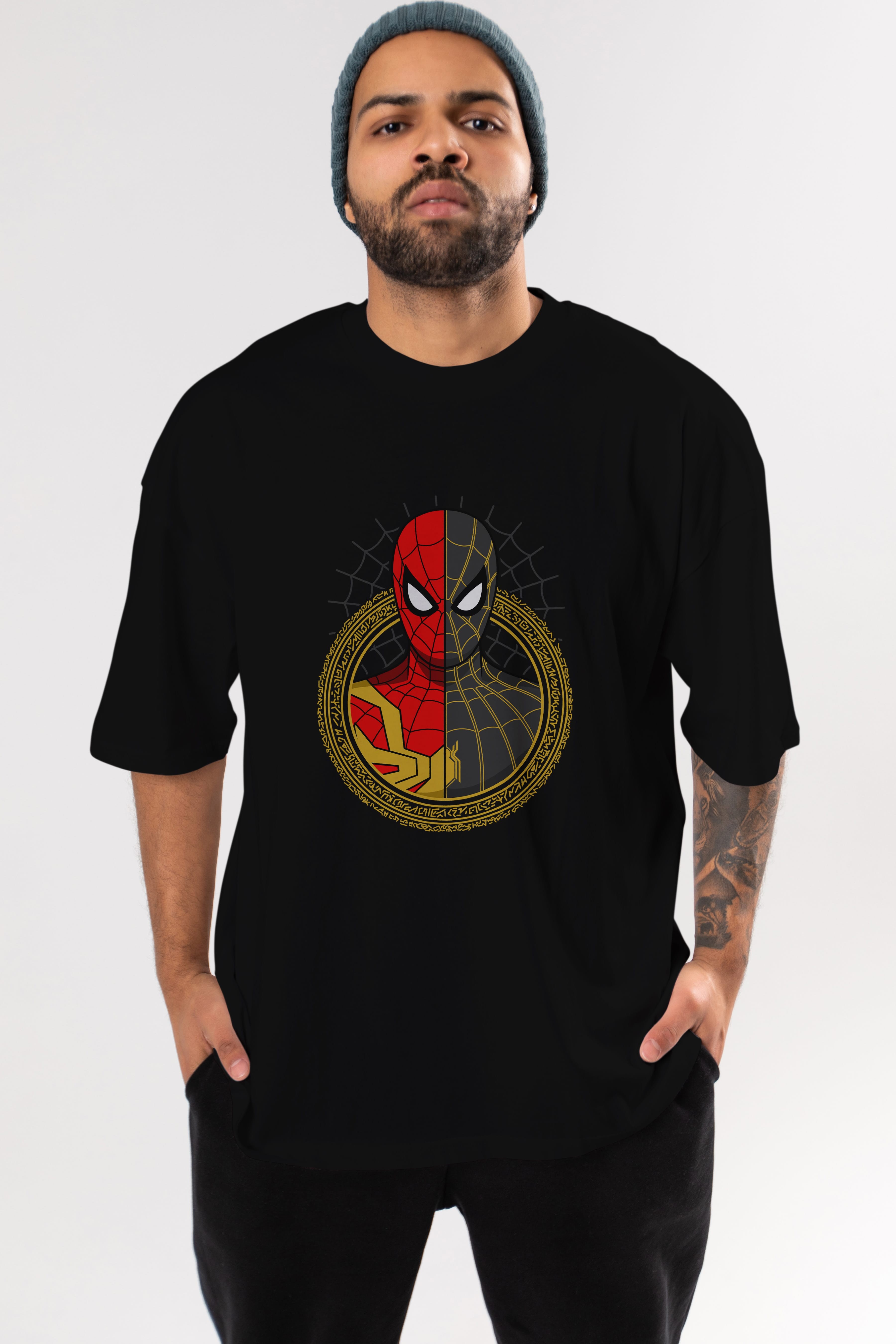 Spiderman (28) Ön Baskılı Oversize t-shirt Erkek Kadın Unisex %100 Pamuk Bisiklet Yaka tişort
