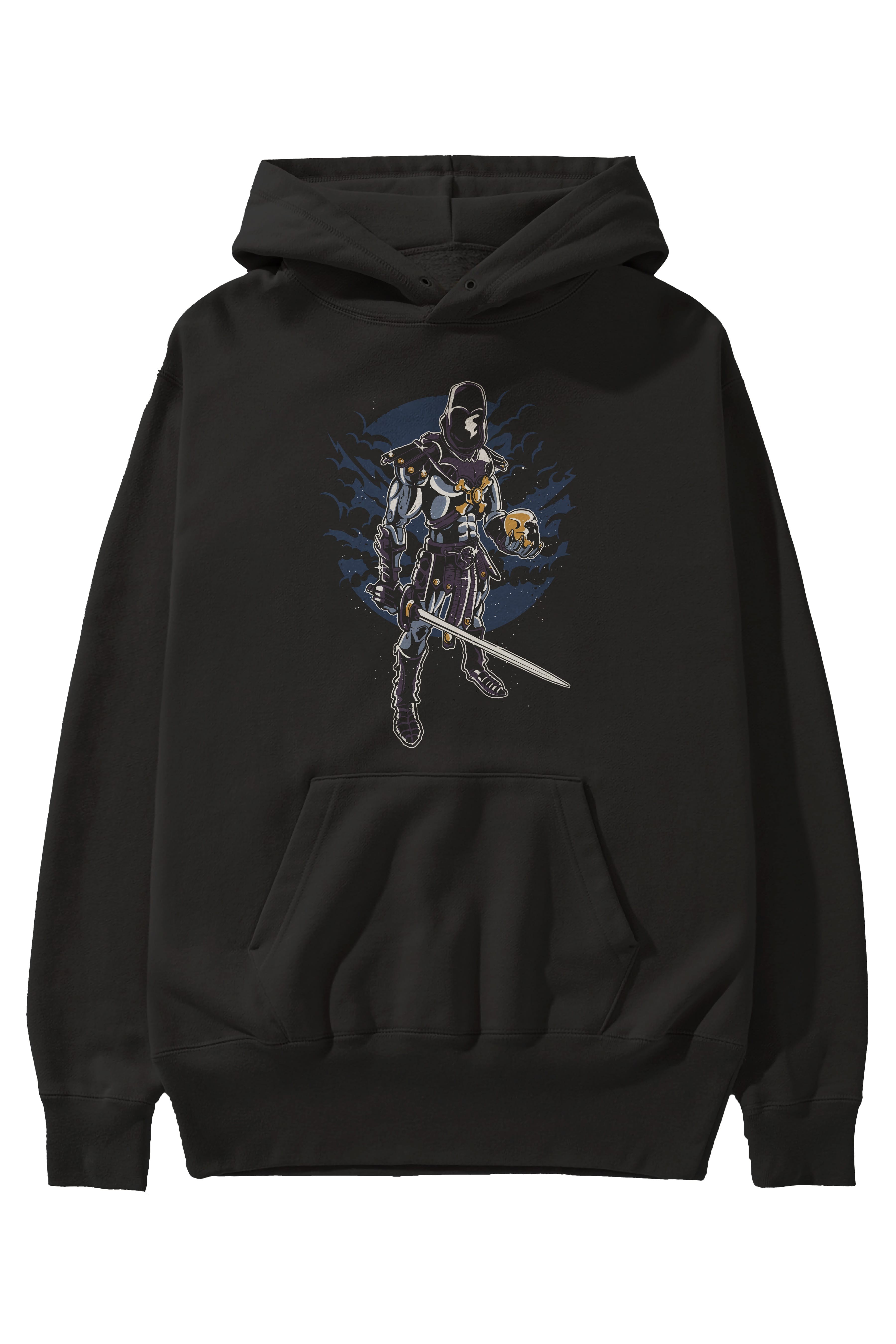 Skeleton King Ön Baskılı Hoodie Oversize Kapüşonlu Sweatshirt Erkek Kadın Unisex