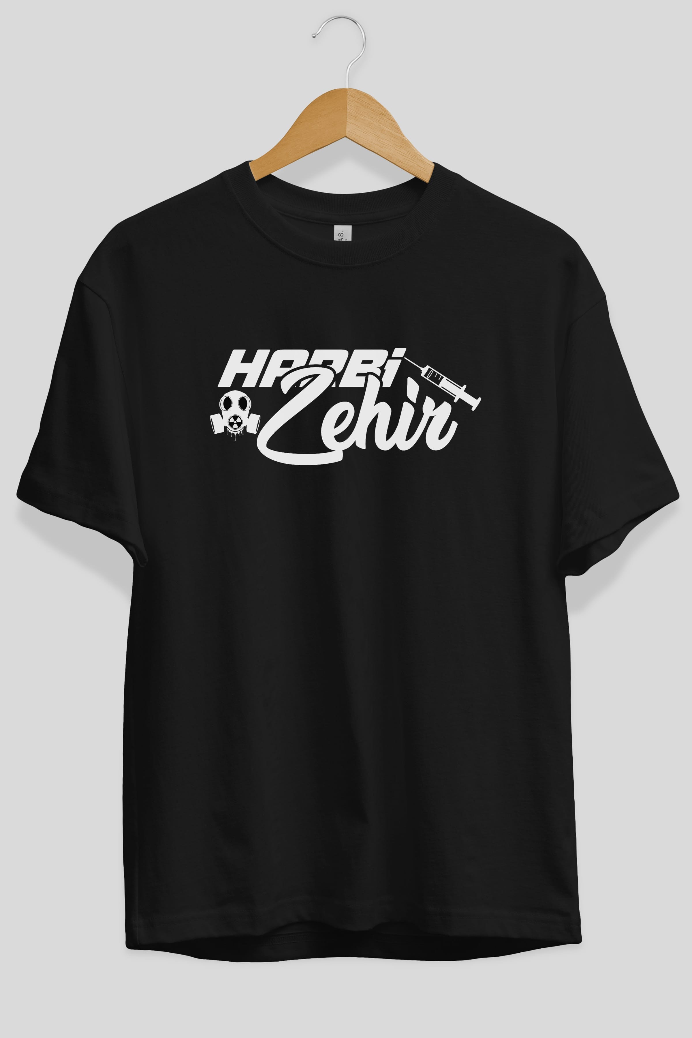 Harbi Zehir Ön Baskılı Oversize t-shirt %100 pamuk Erkek Kadın Unisex