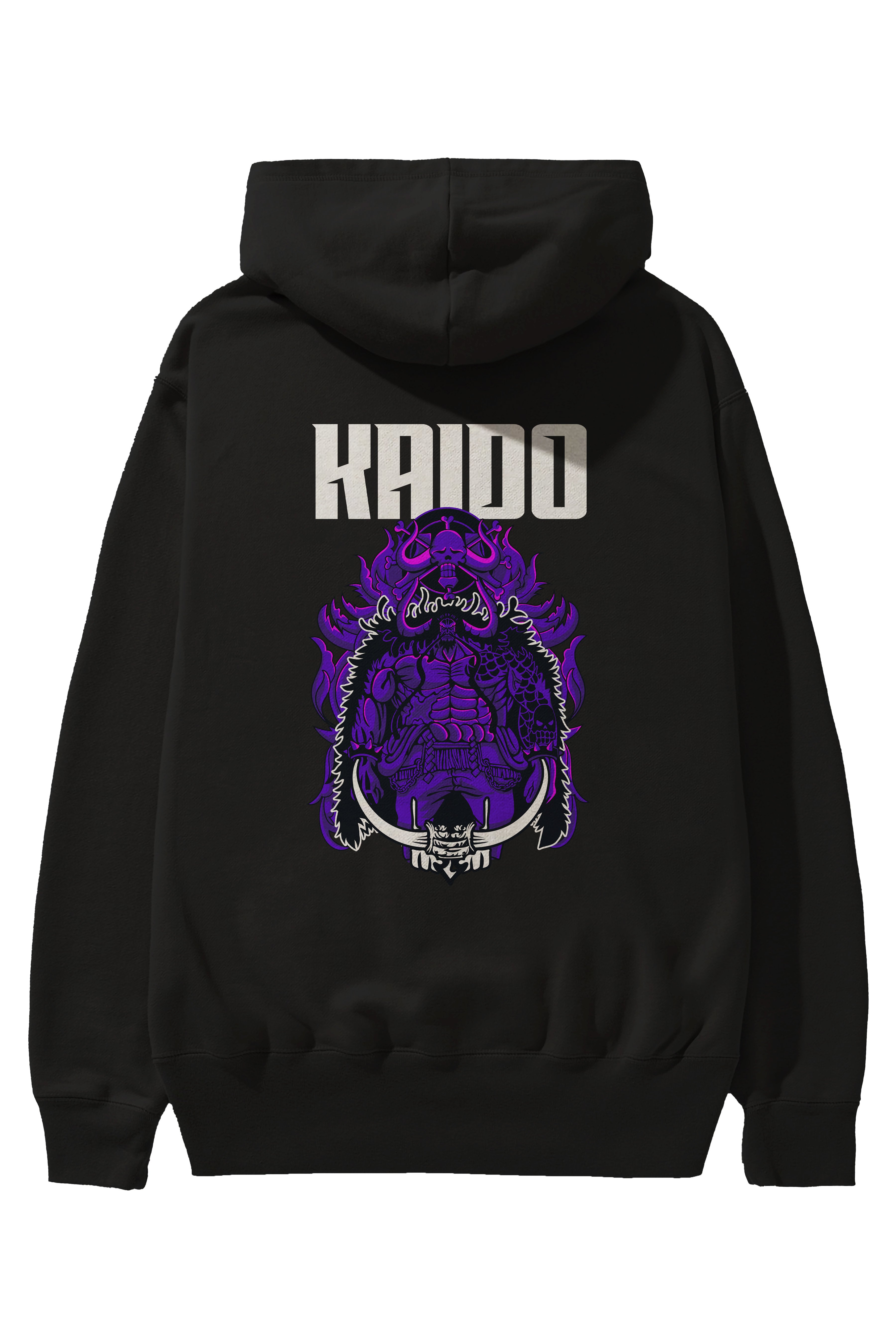 Kaido Anime Arka Baskılı Hoodie Oversize Kapüşonlu Sweatshirt Erkek Kadın Unisex