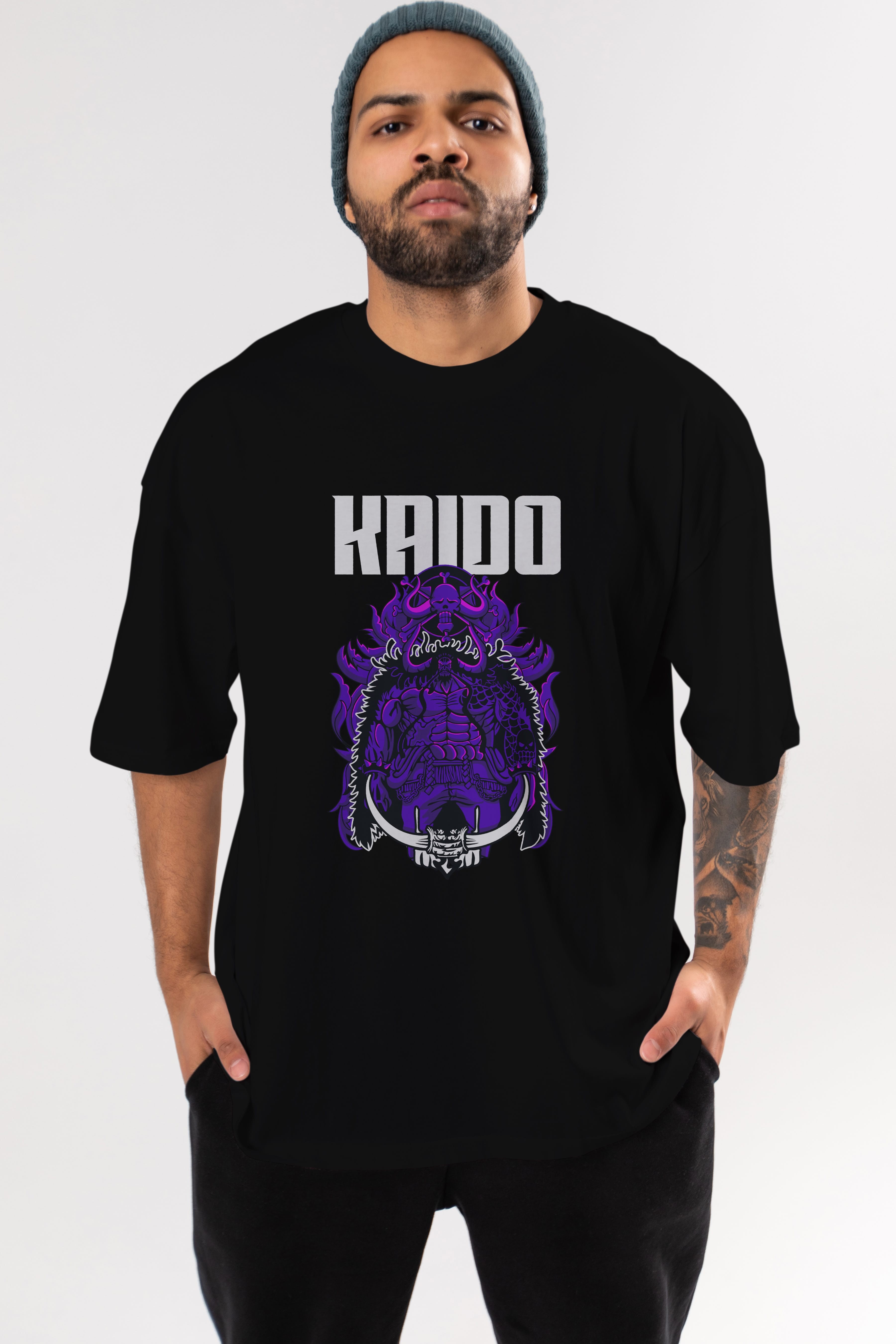 Kaido Anime Ön Baskılı Oversize t-shirt Erkek Kadın Unisex