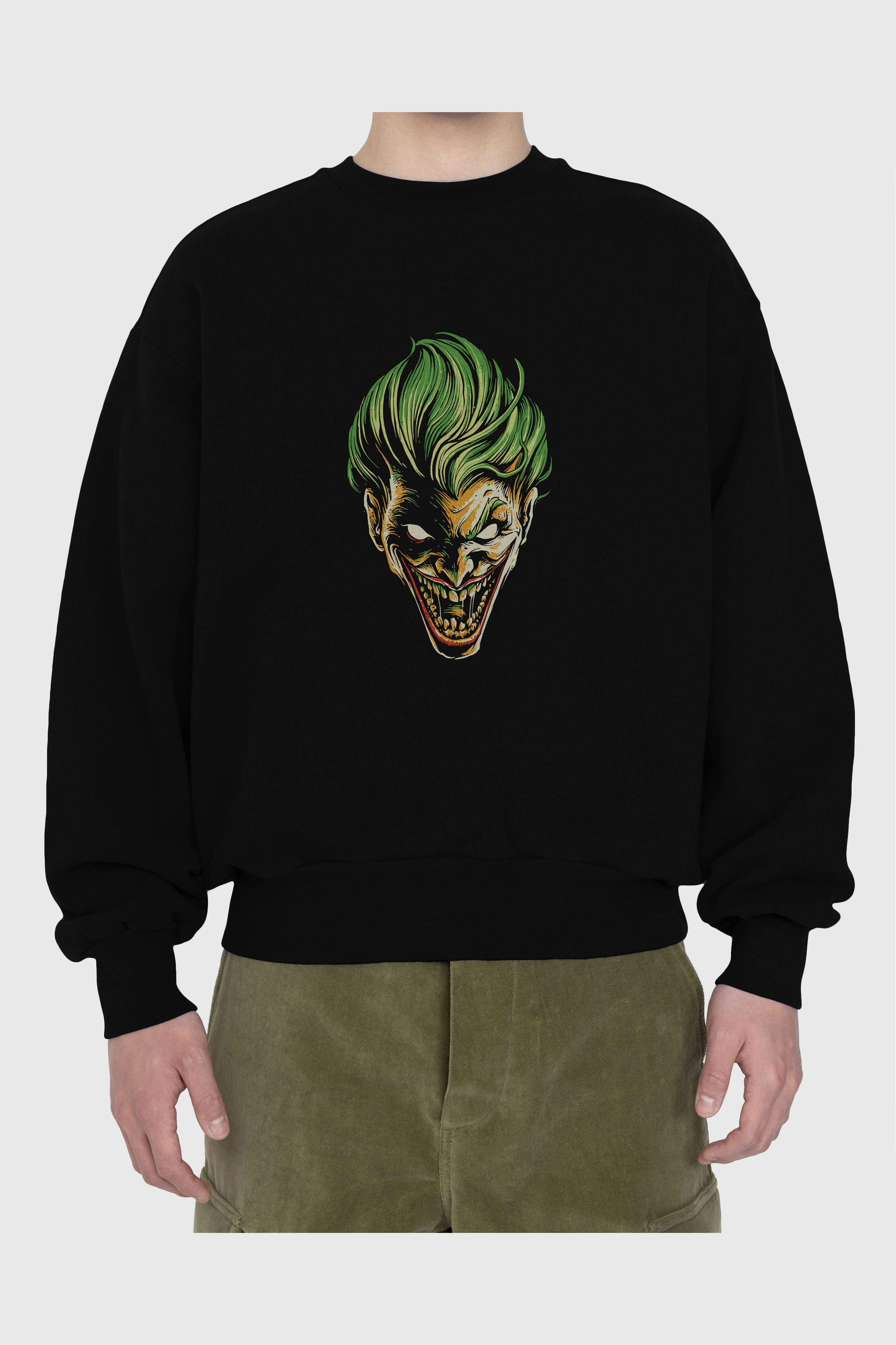 Joker (3) Ön Baskılı Oversize Sweatshirt Erkek Kadın Unisex