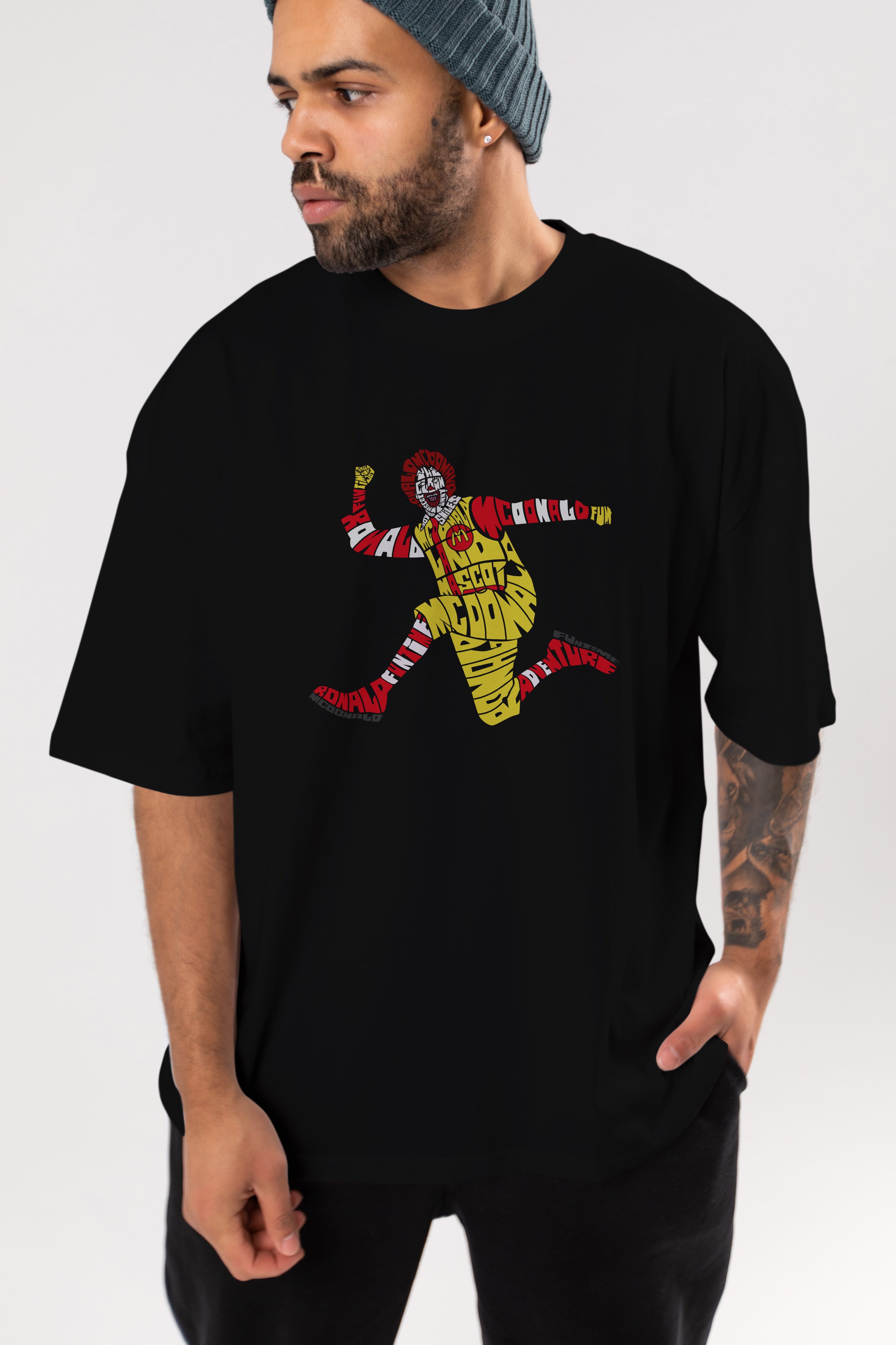 Ronald Mcdonald Ön Baskılı Oversize t-shirt %100 pamuk Erkek Kadın Unisex