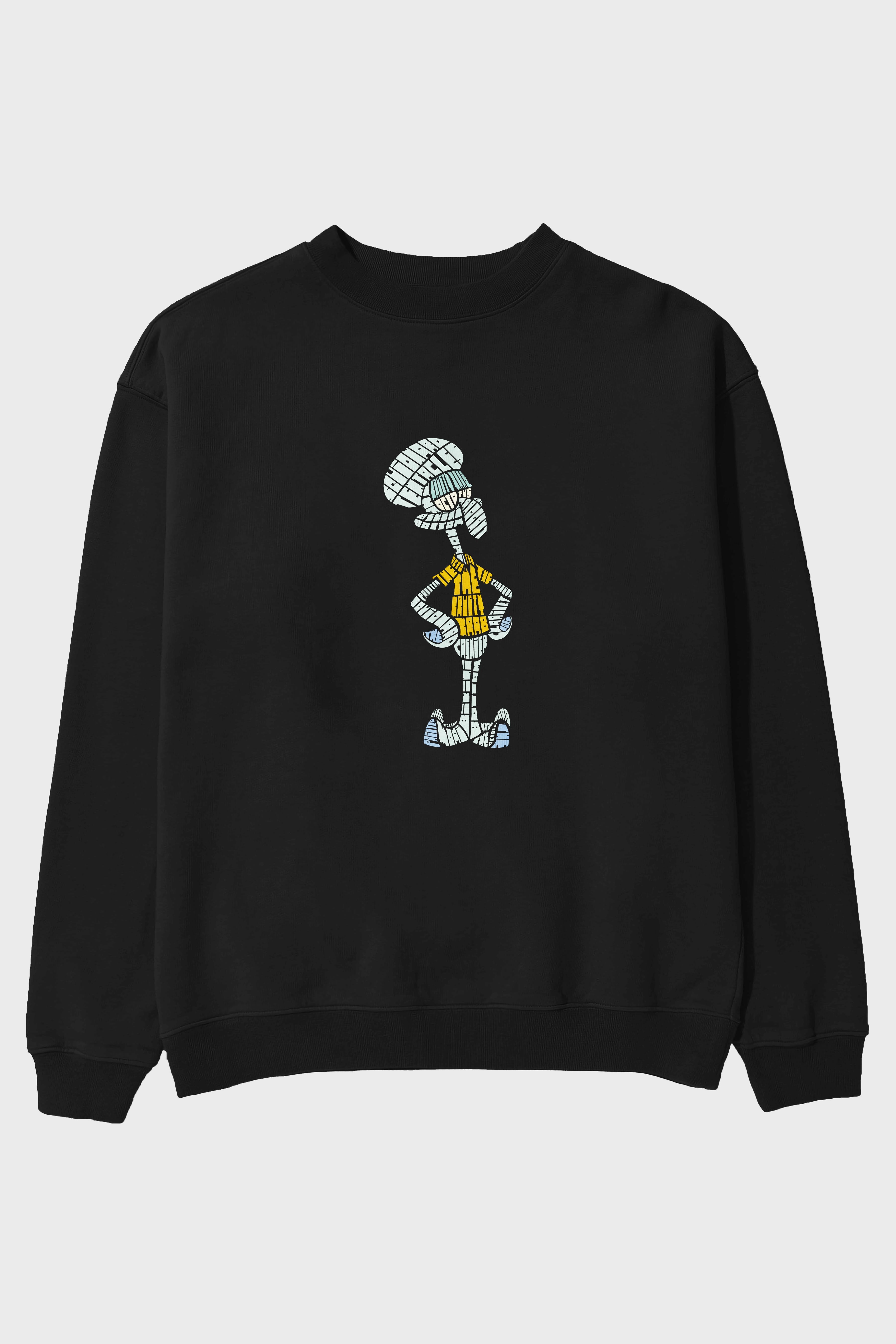 Squidward Ön Baskılı Oversize Sweatshirt Erkek Kadın Unisex