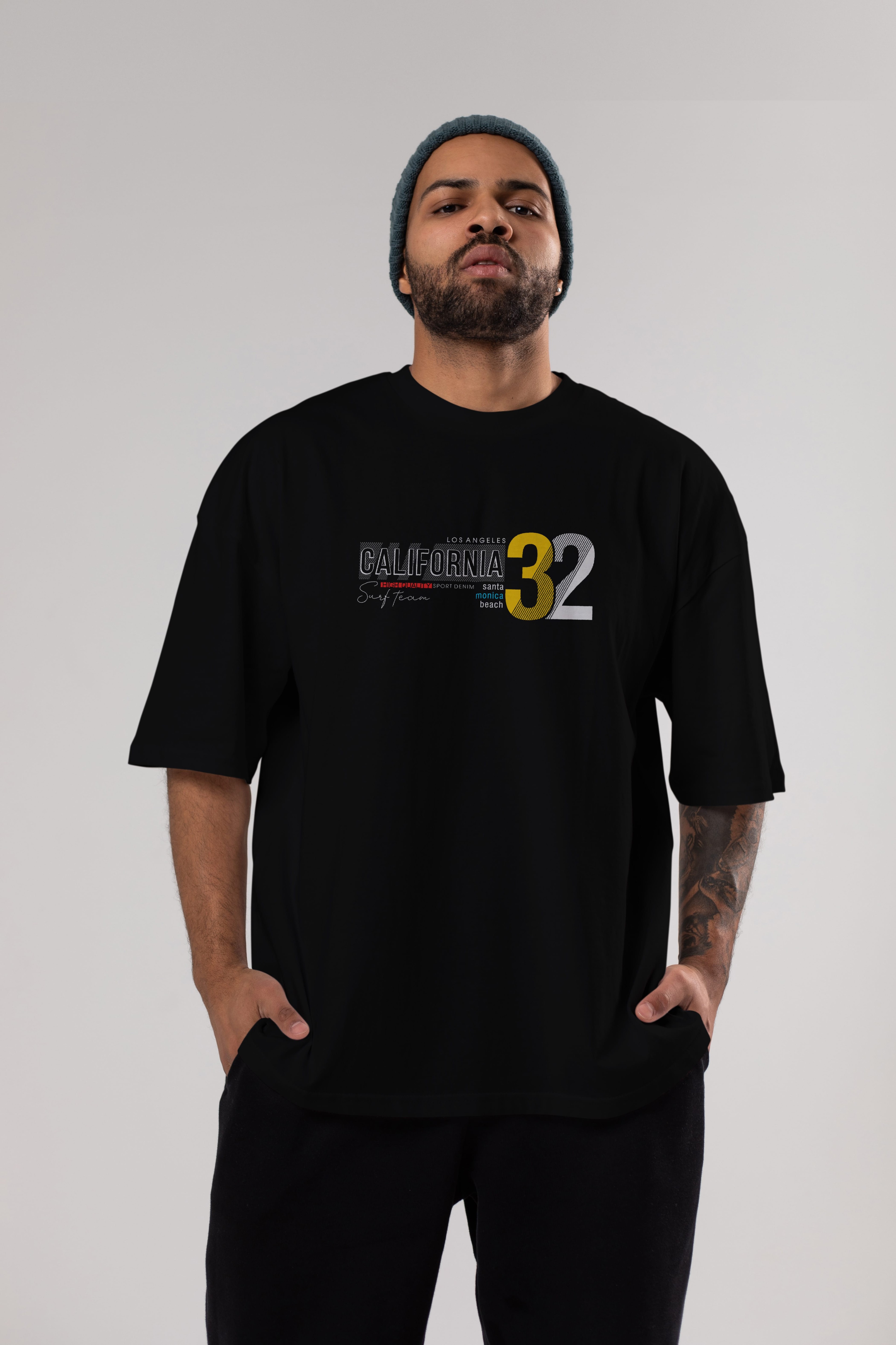 California 32 Ön Baskılı Oversize t-shirt Erkek Kadın Unisex