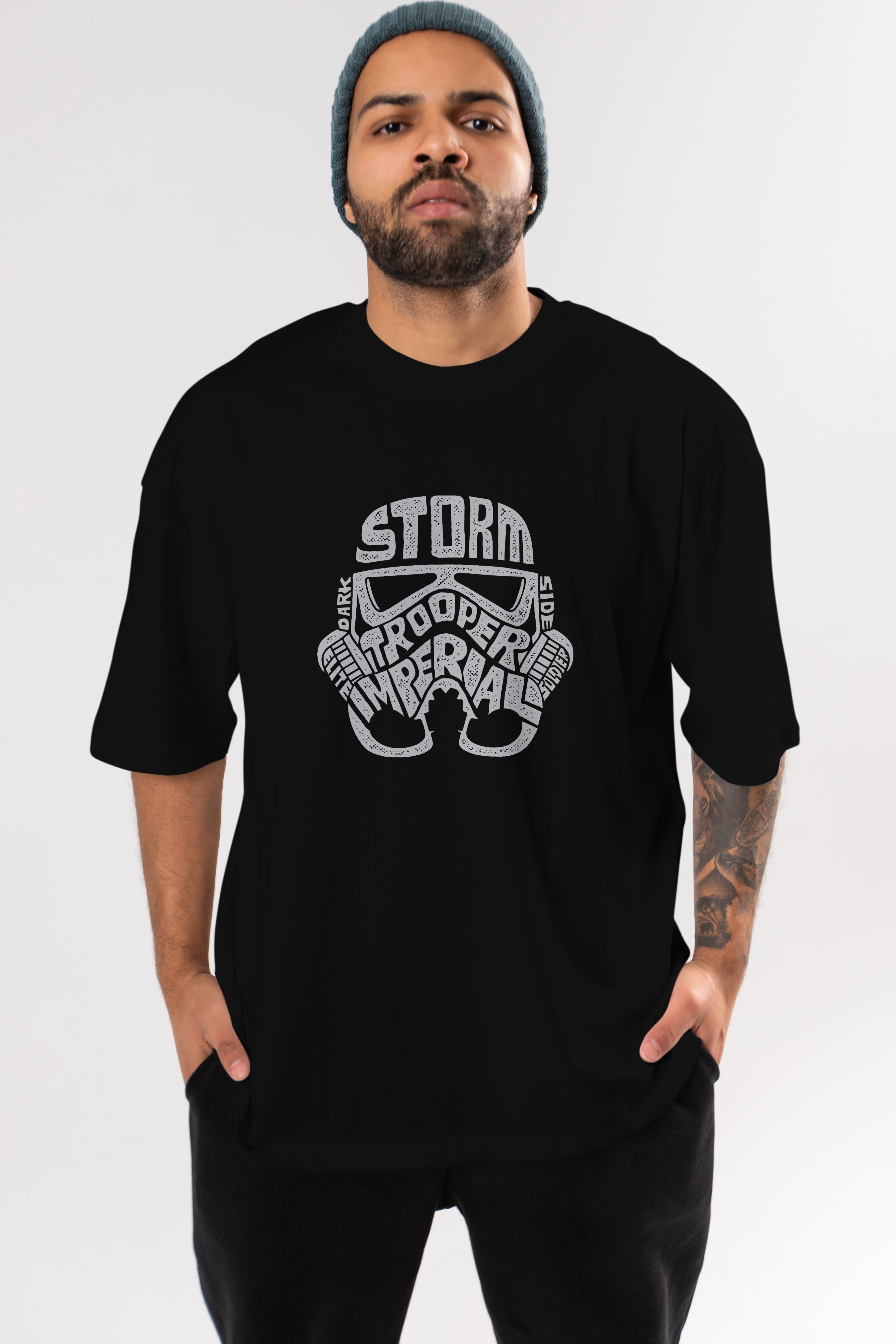 Storm Trooper Ön Baskılı Oversize t-shirt %100 pamuk Erkek Kadın Unisex