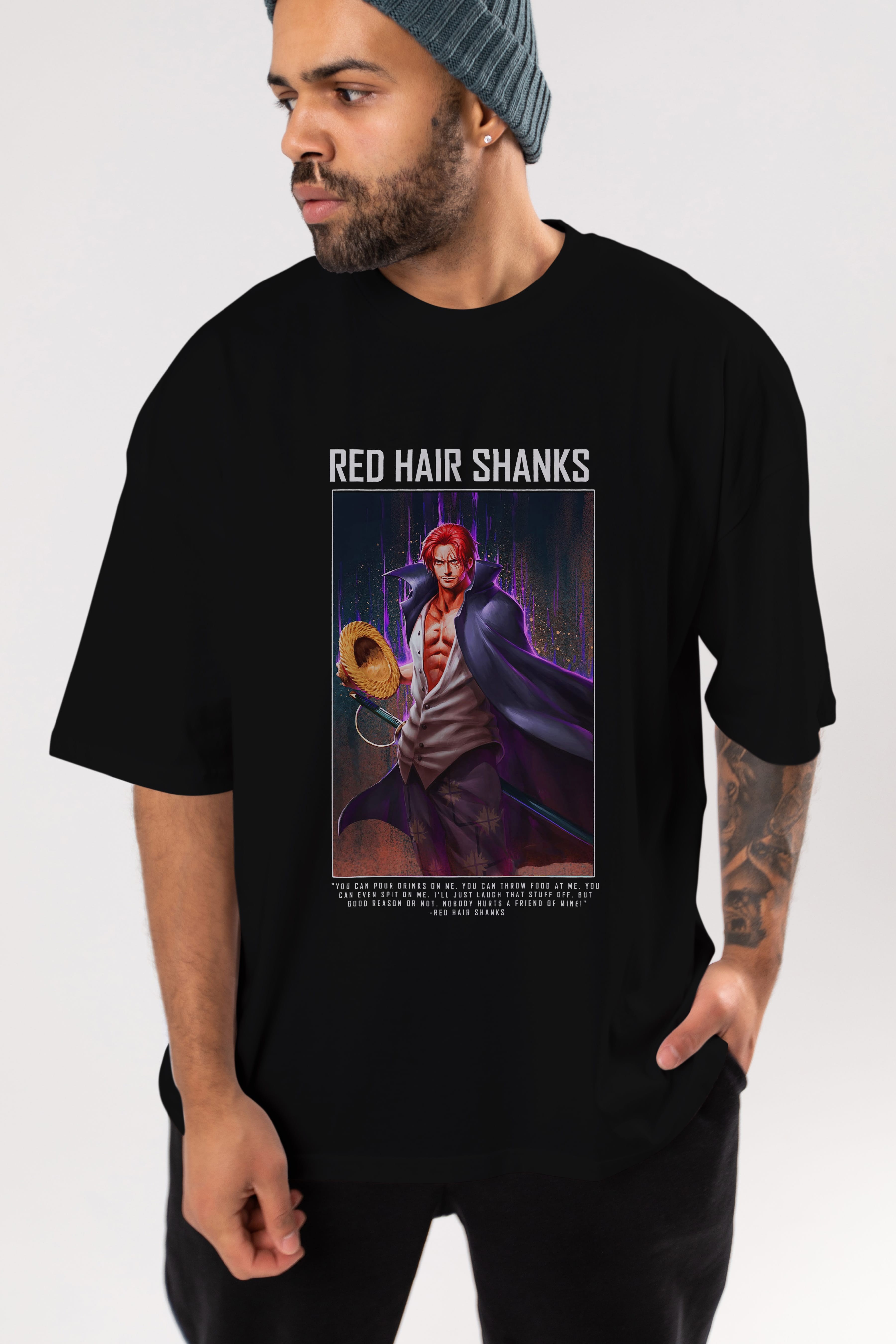 Shanks Anime Ön Baskılı Oversize t-shirt Erkek Kadın Unisex