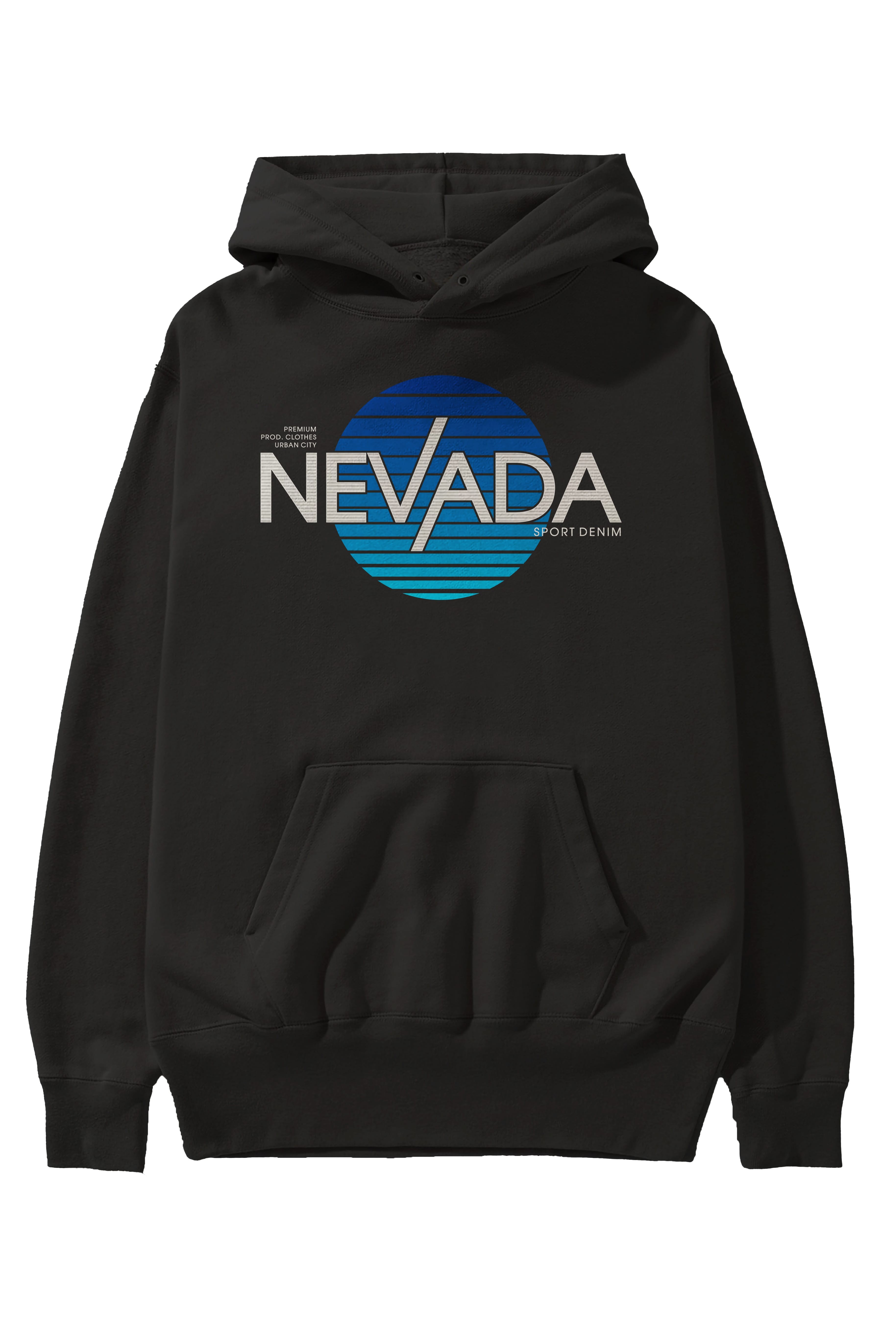 Nevada Ön Baskılı Oversize Hoodie Kapüşonlu Sweatshirt Erkek Kadın Unisex