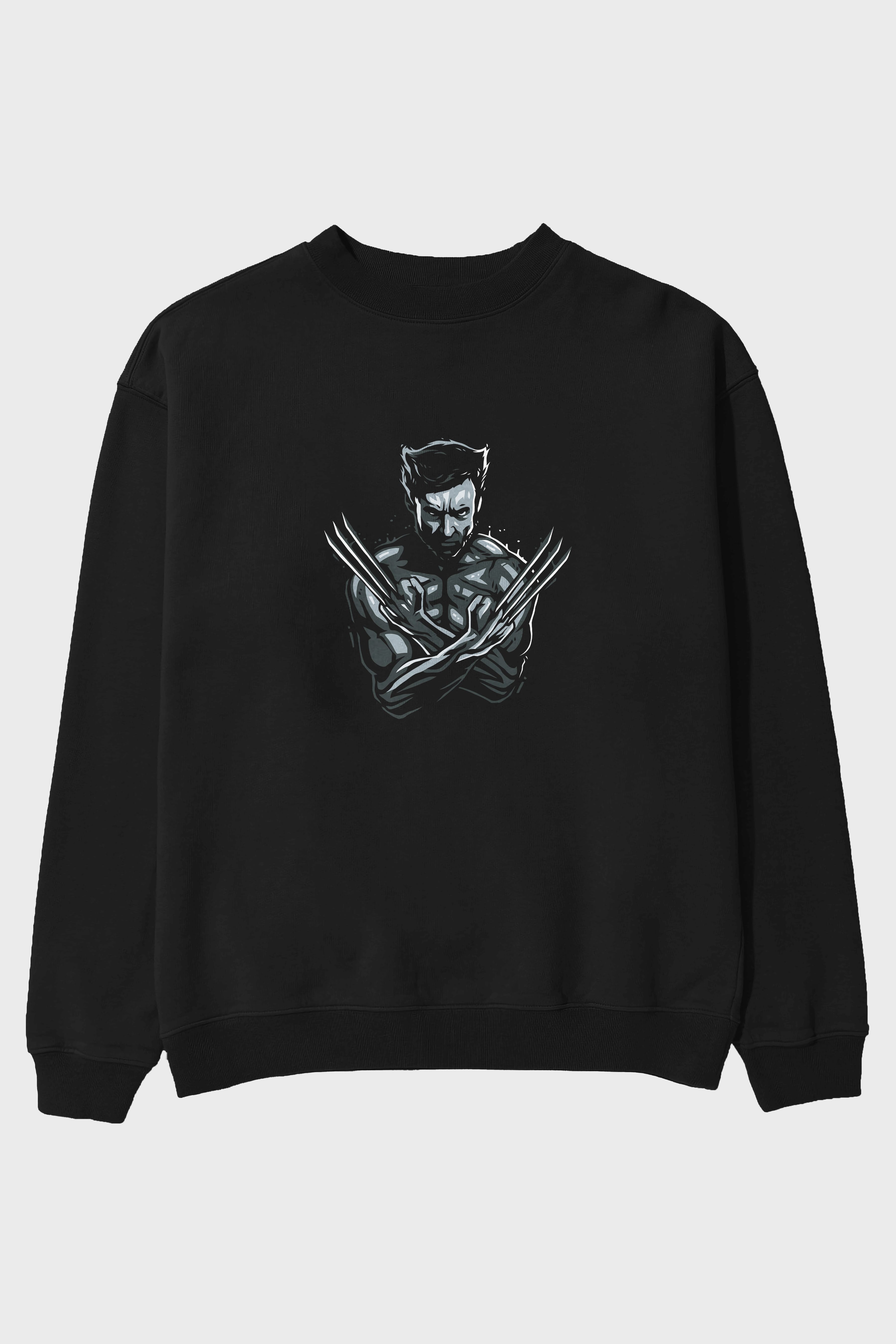 Wolverine Ön Baskılı Oversize Sweatshirt Erkek Kadın Unisex