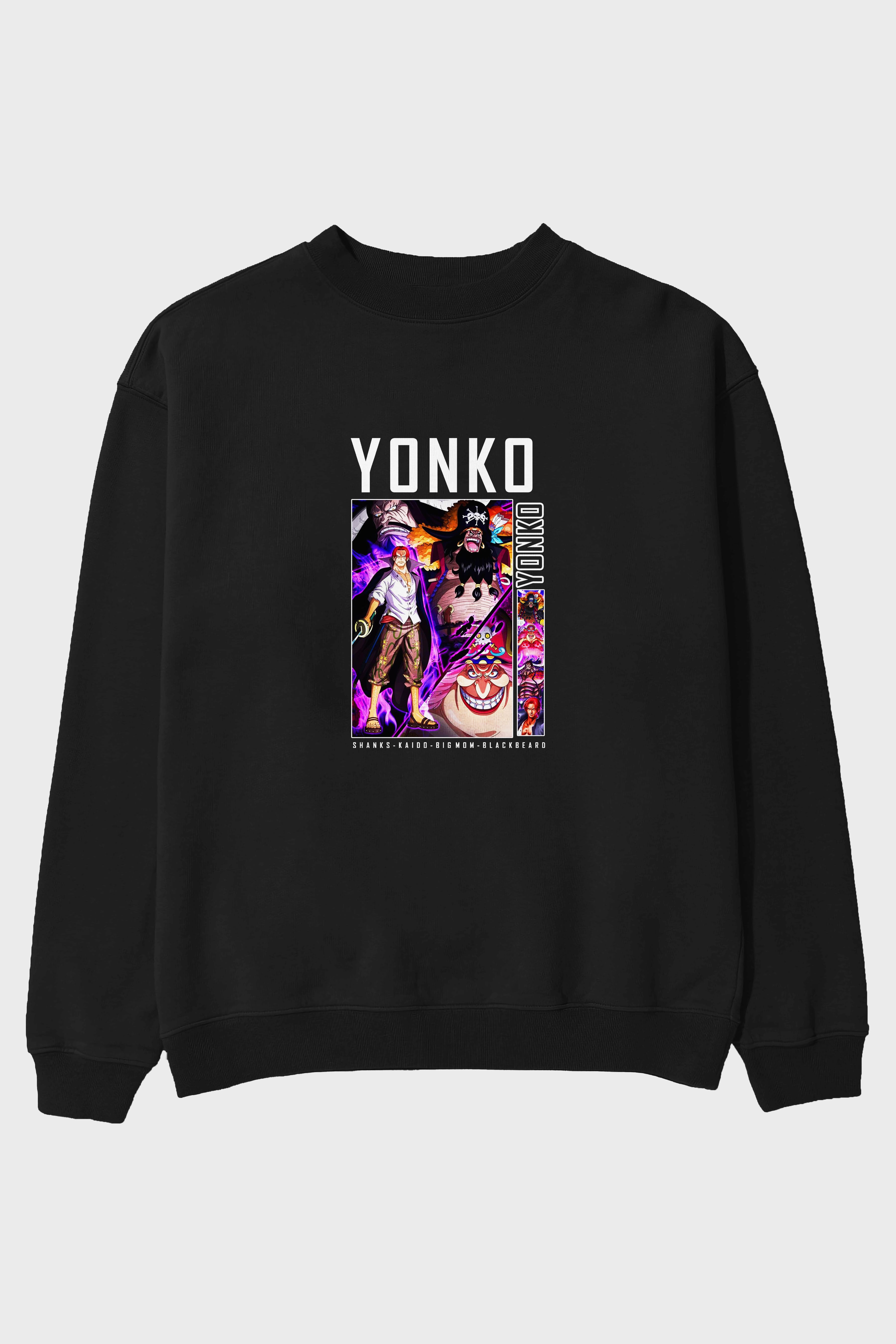 Yonko Ön Baskılı Anime Oversize Sweatshirt Erkek Kadın Unisex