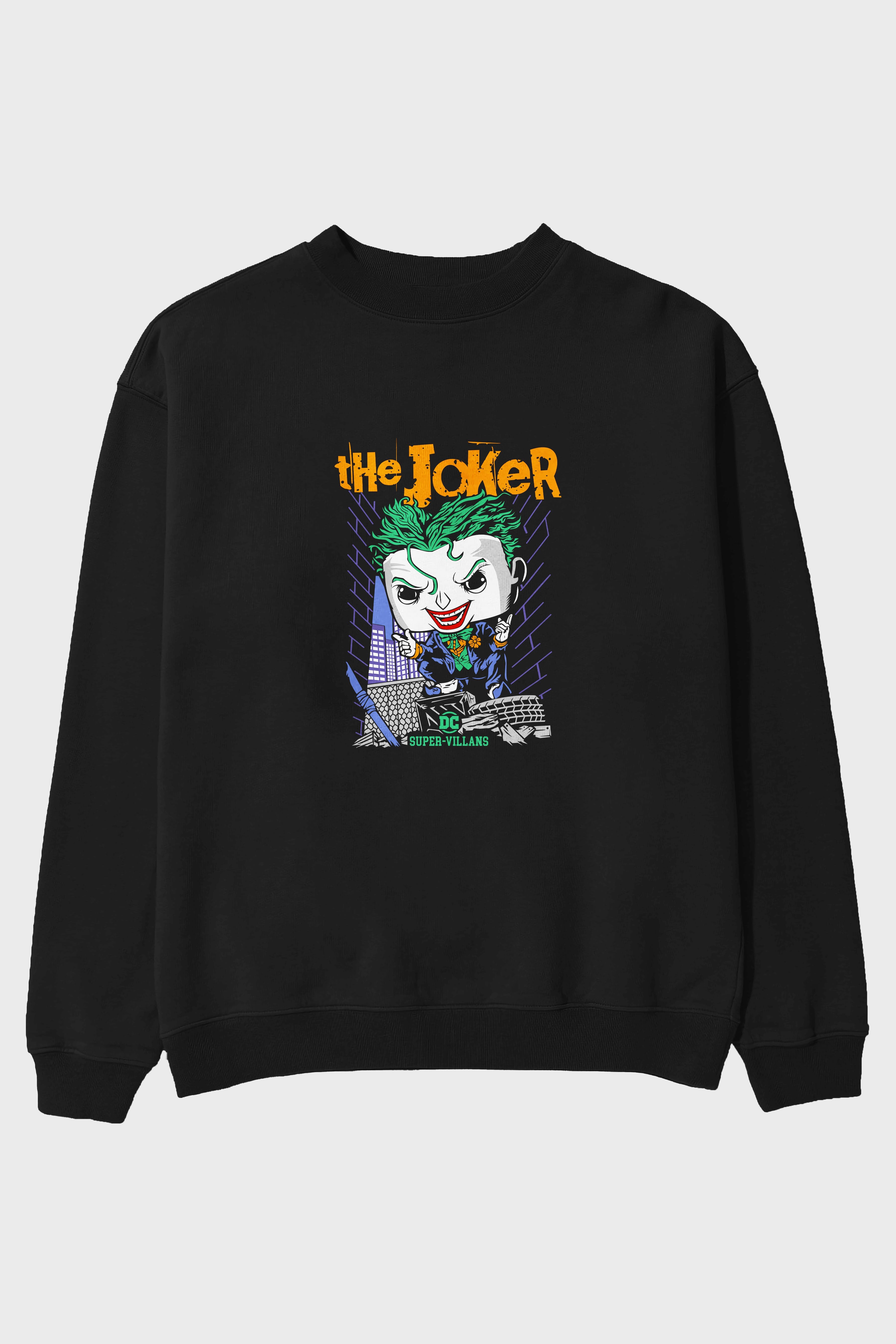 Joker (6) Ön Baskılı Oversize Sweatshirt Erkek Kadın Unisex