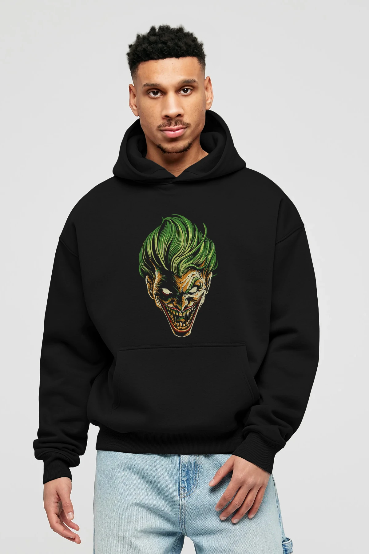 Joker (3) Ön Baskılı Hoodie Oversize Kapüşonlu Sweatshirt Erkek Kadın Unisex