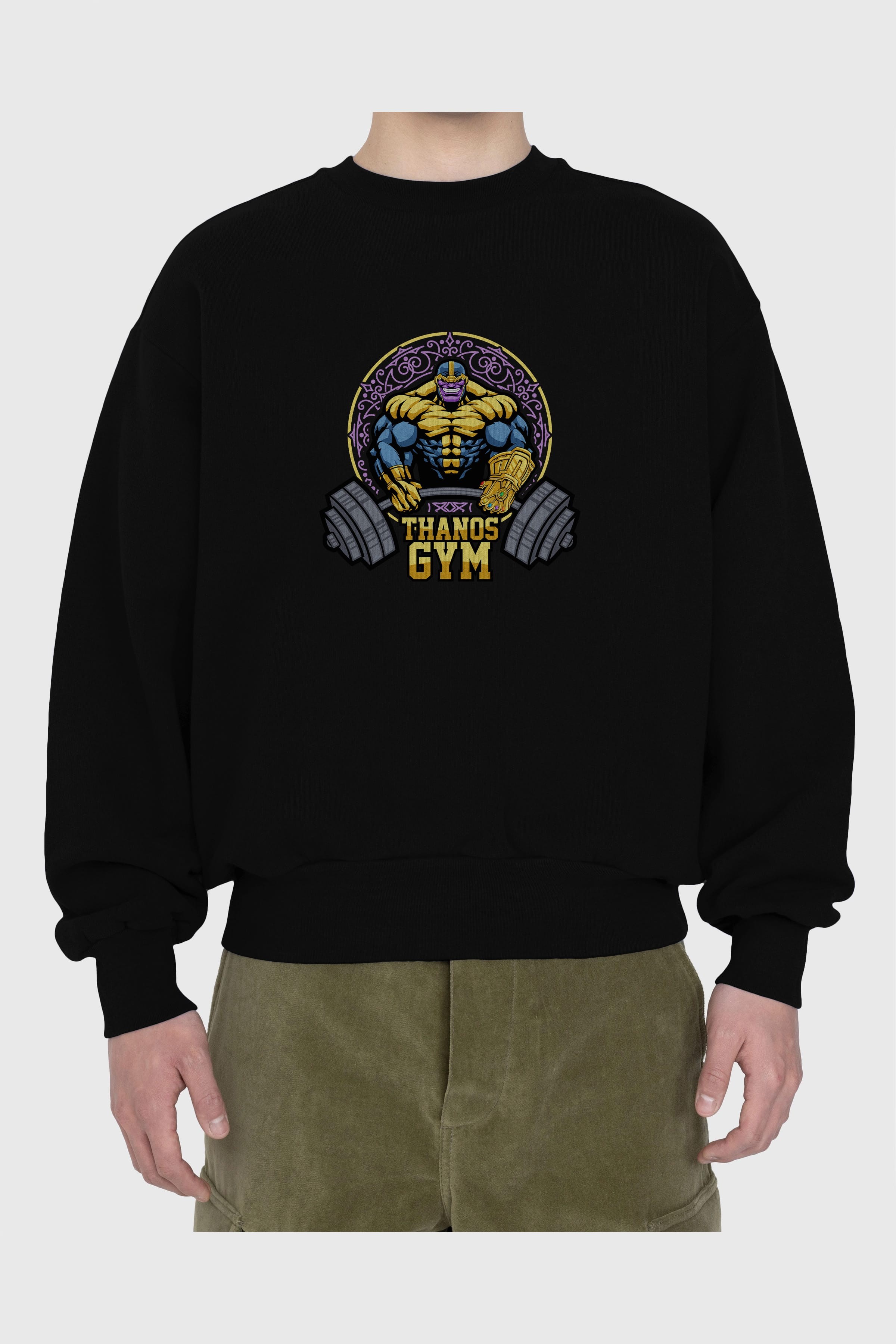 Thanos GYM Ön Baskılı Oversize Sweatshirt Erkek Kadın Unisex