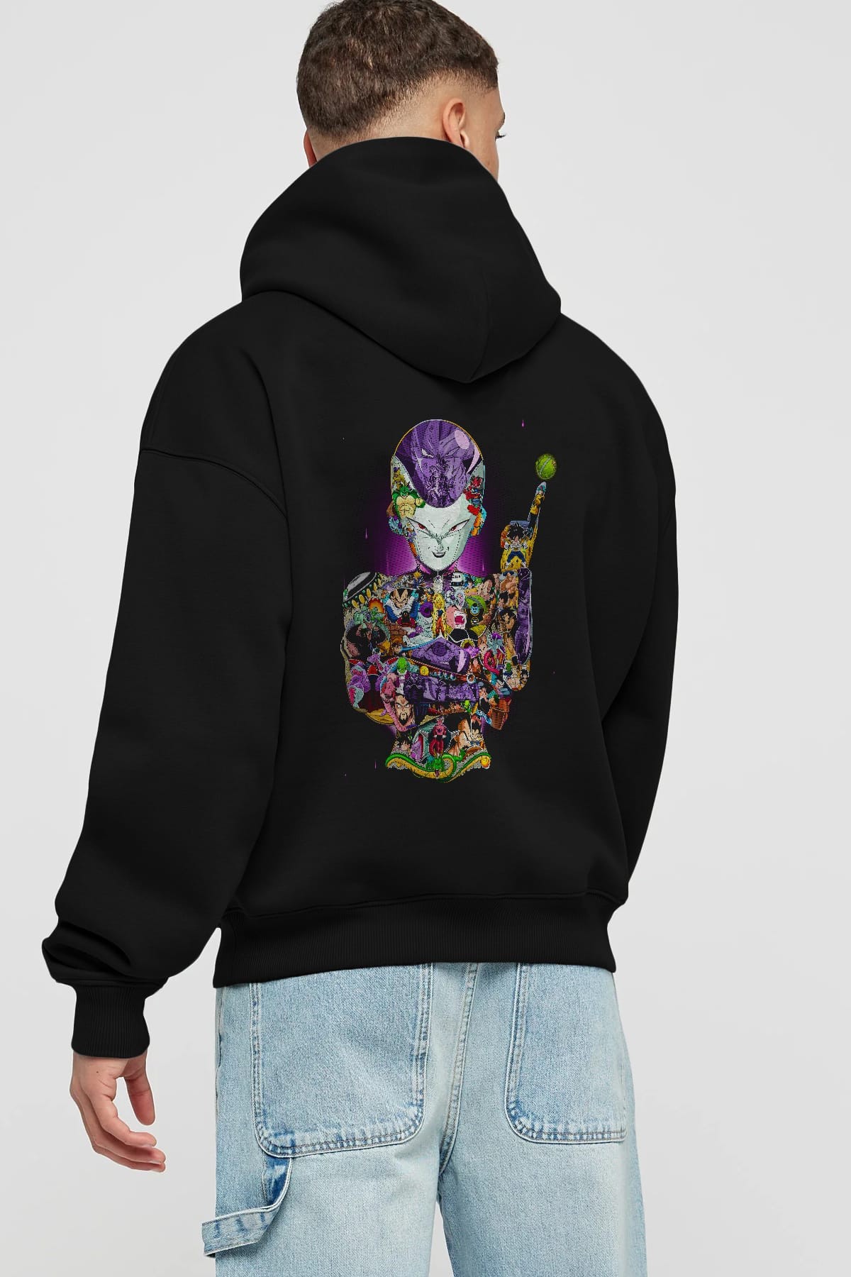 DRAGON BALL ART (4) Anime Arka Baskılı Hoodie Oversize Kapüşonlu Sweatshirt Erkek Kadın Unisex