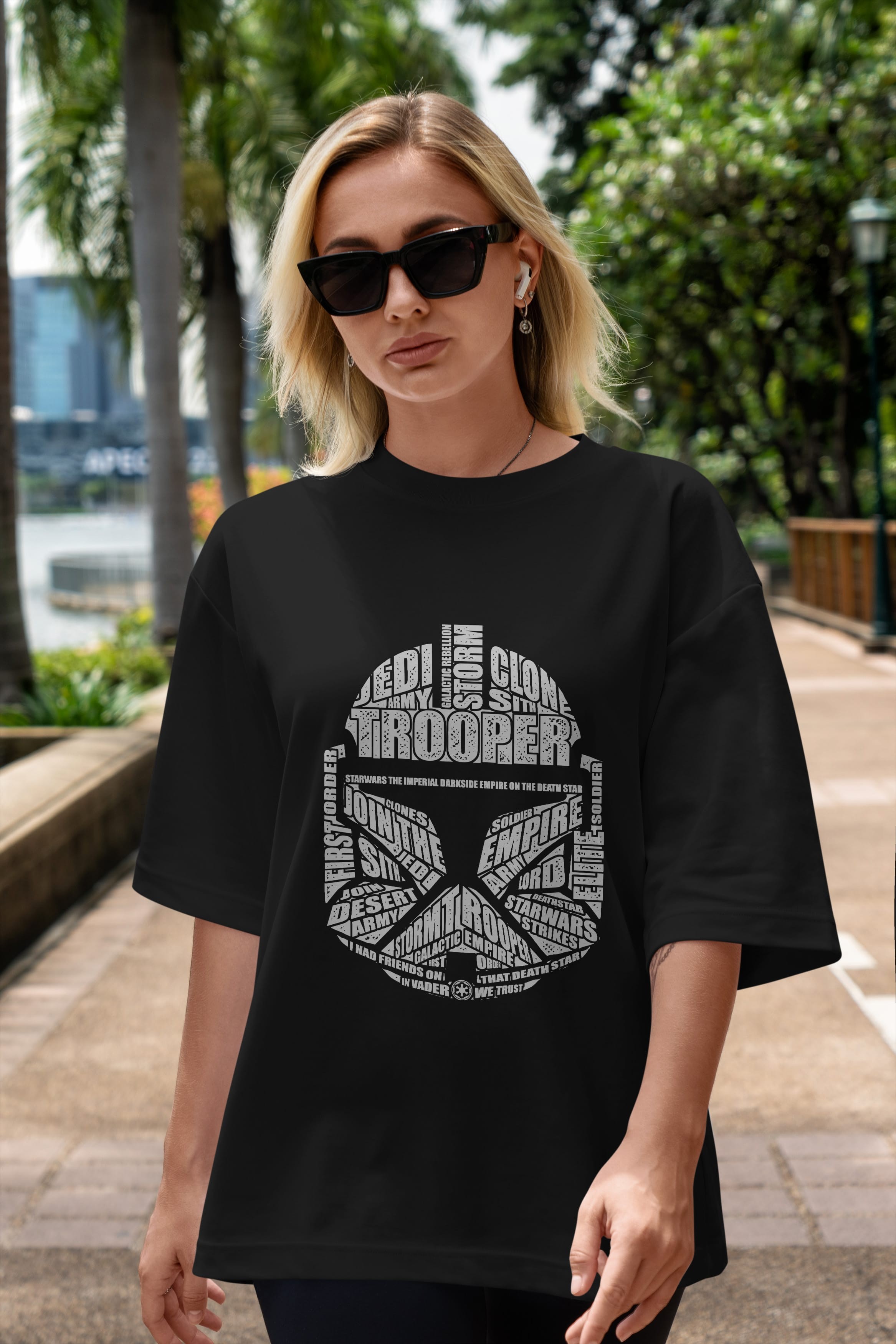 Trooper Ön Baskılı Oversize t-shirt %100 pamuk Erkek Kadın Unisex