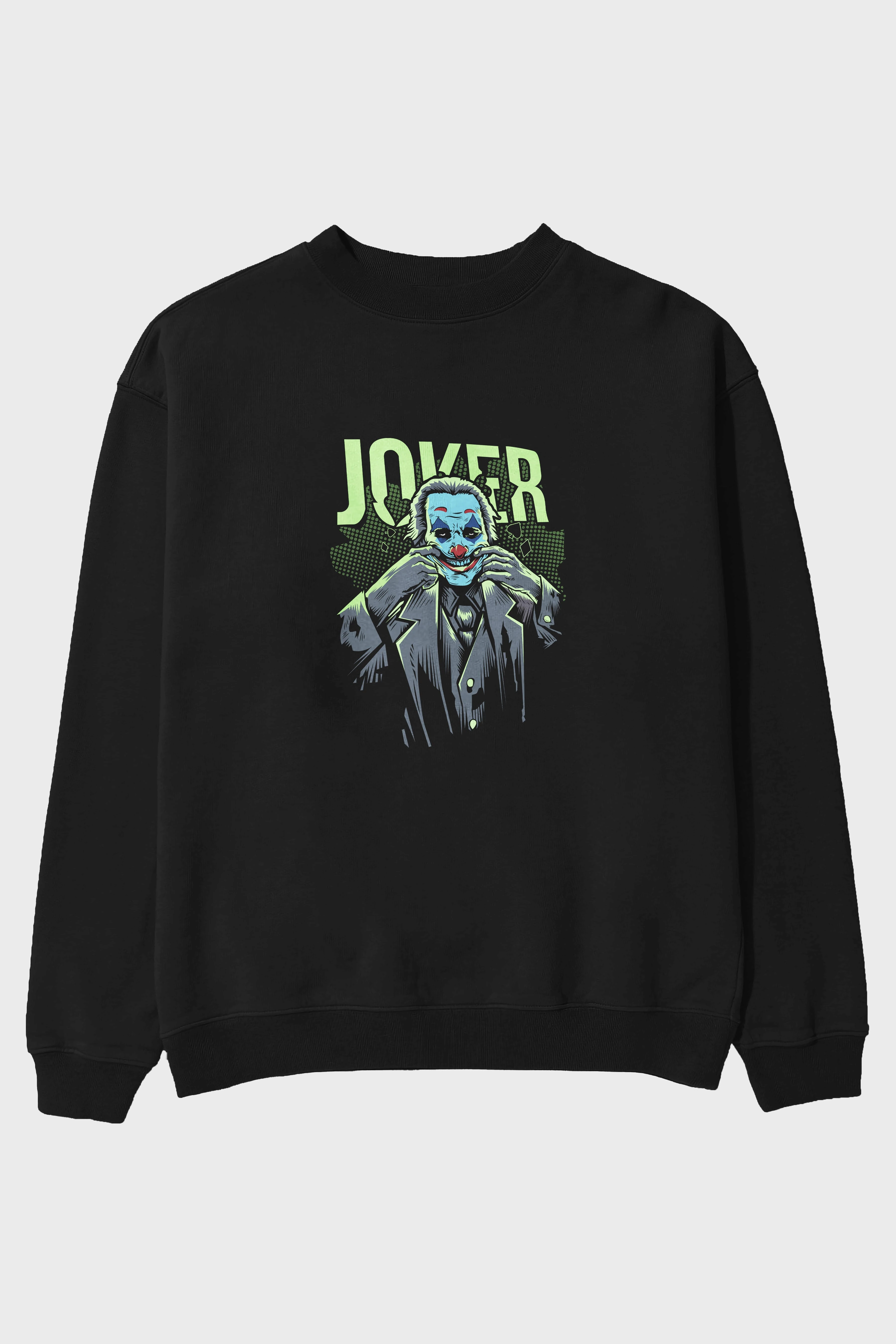 Joker (9) Ön Baskılı Oversize Sweatshirt Erkek Kadın Unisex