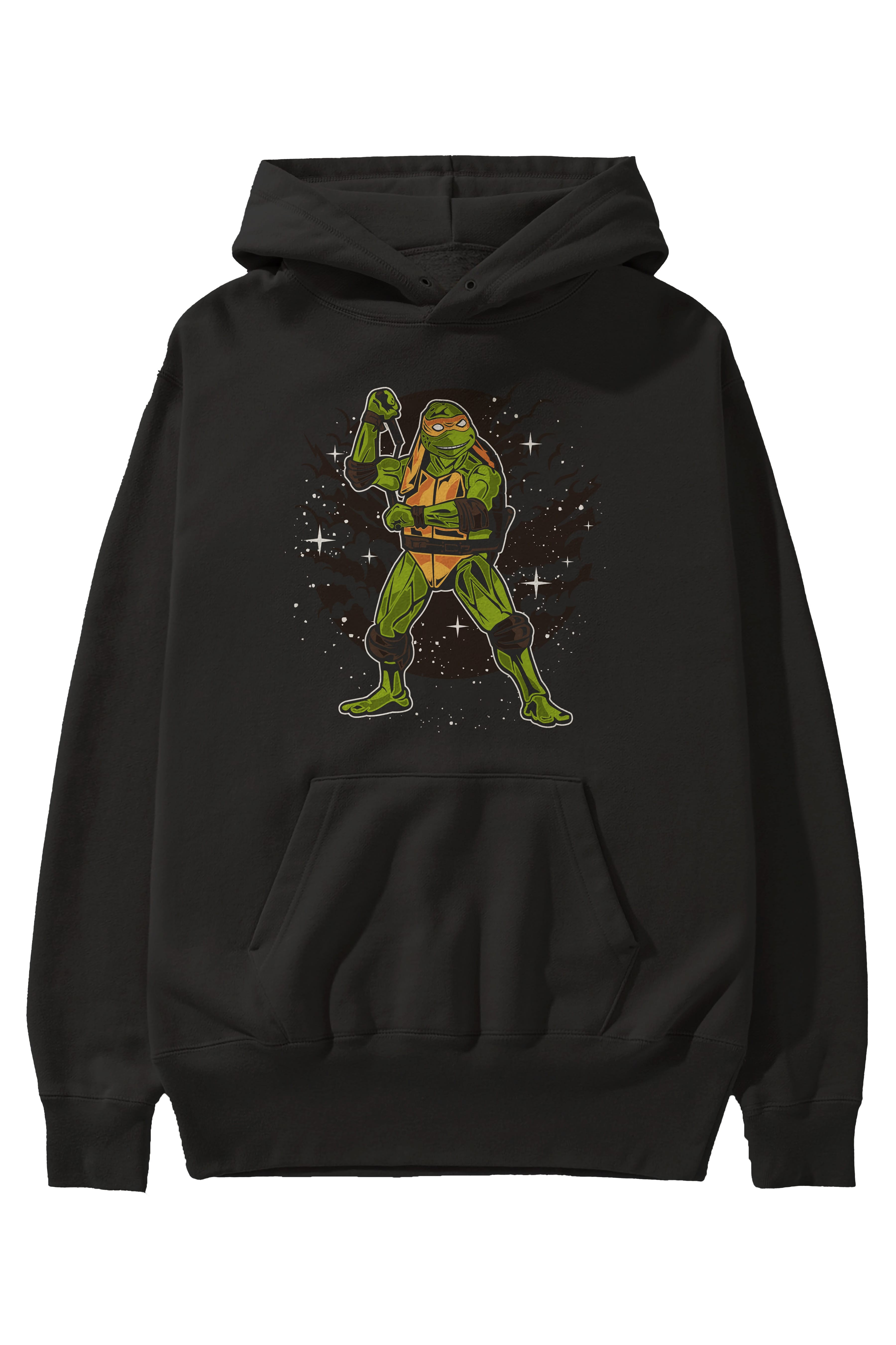 TURTLES Ön Baskılı Hoodie Oversize Kapüşonlu Sweatshirt Erkek Kadın Unisex