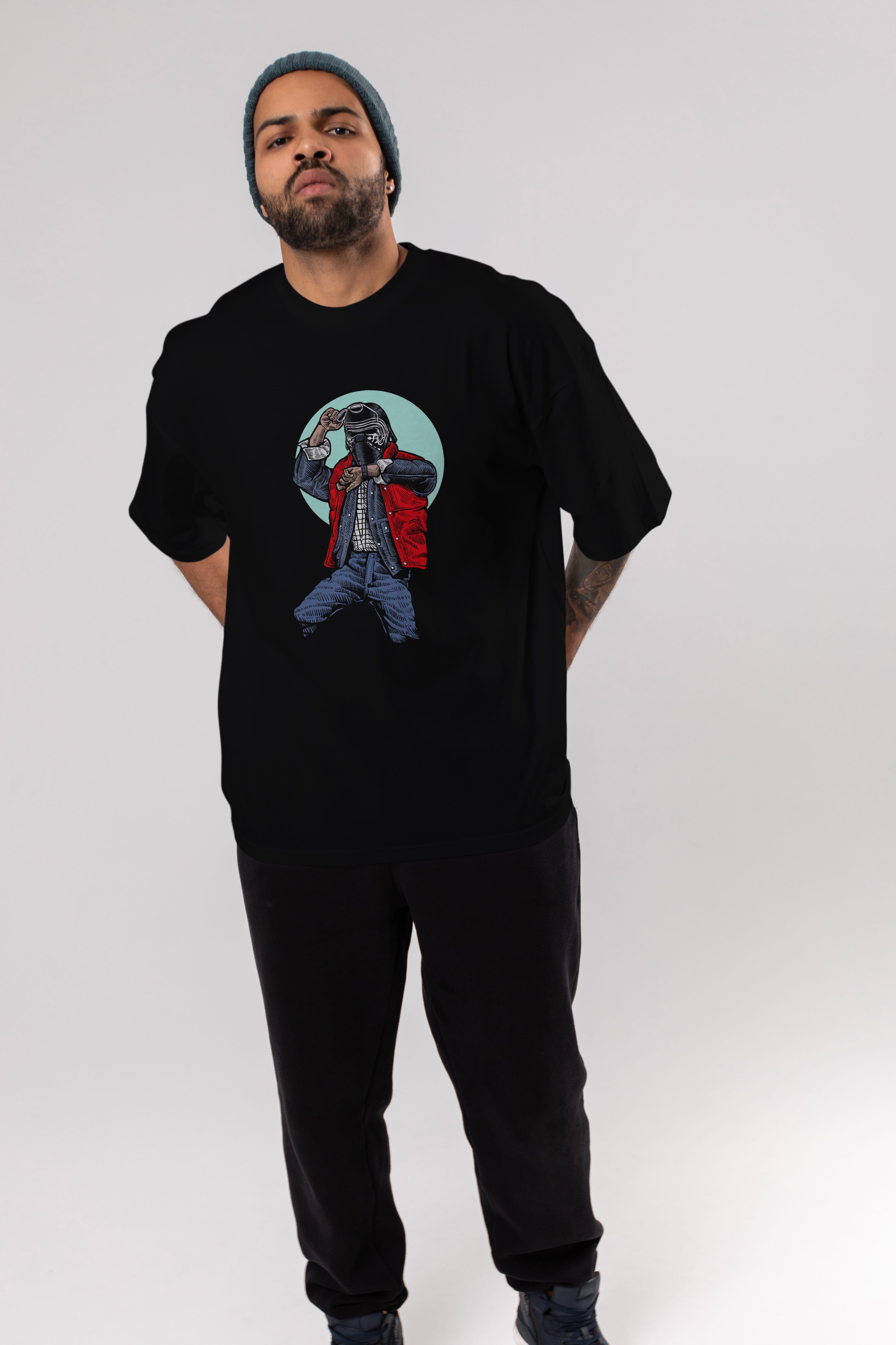 Kylo Mcfly Ön Baskılı Oversize t-shirt Erkek Kadın Unisex %100 Pamuk tişort