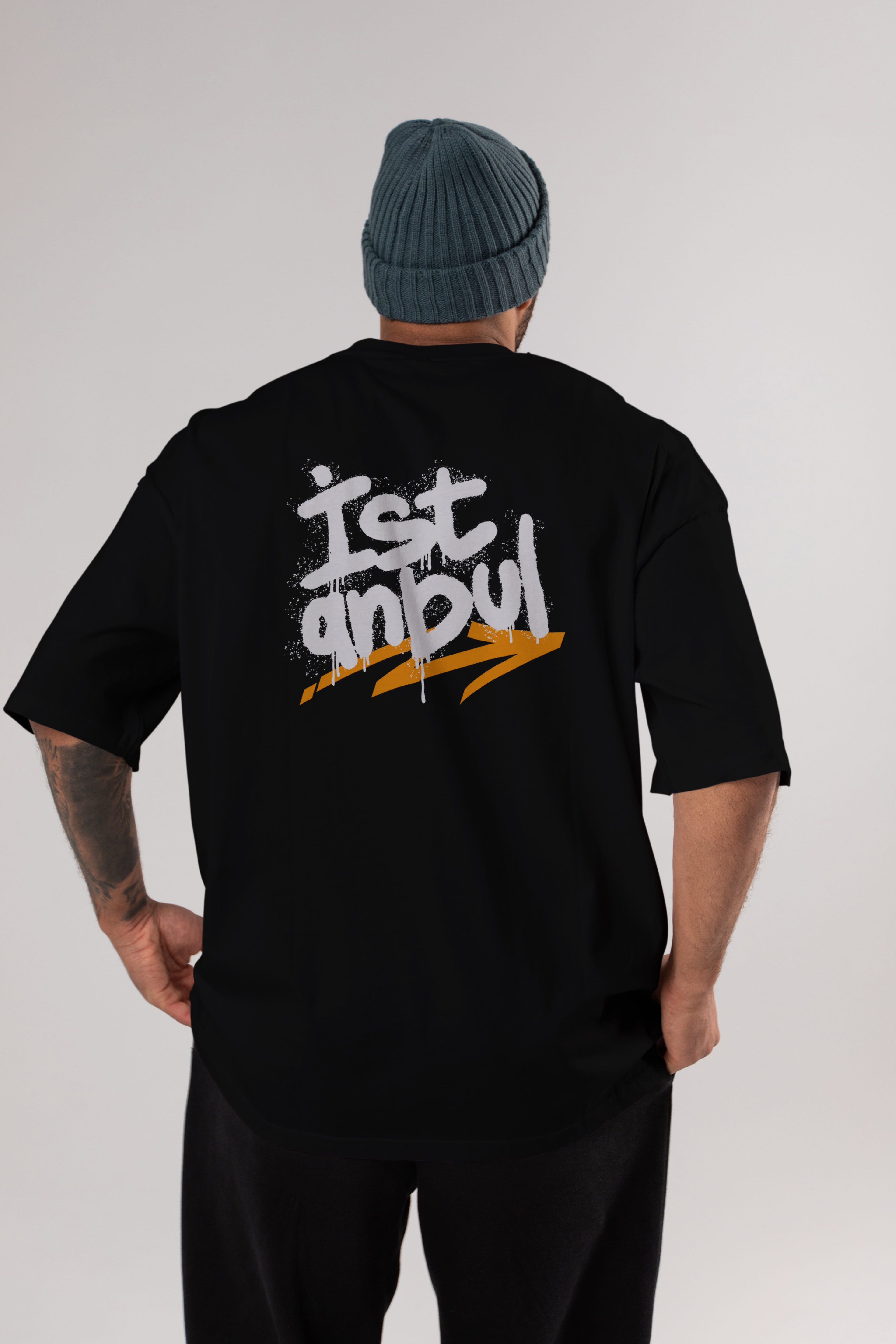 istanbul Yazılı Arka Baskılı Oversize t-shirt Erkek Kadın Unisex