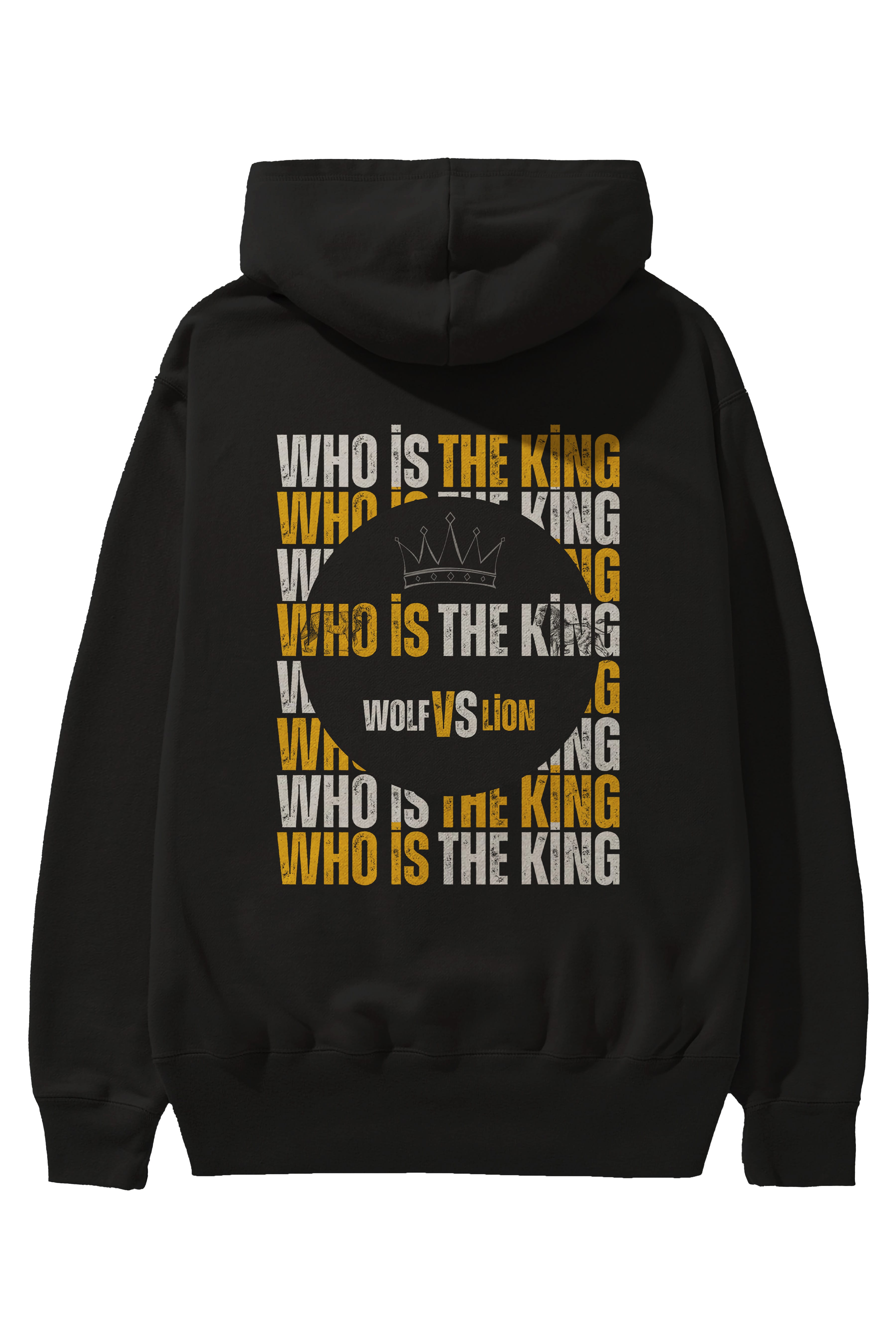 Who Is The King Yazılı Arka Baskılı Oversize Hoodie Kapüşonlu Sweatshirt Erkek Kadın Unisex