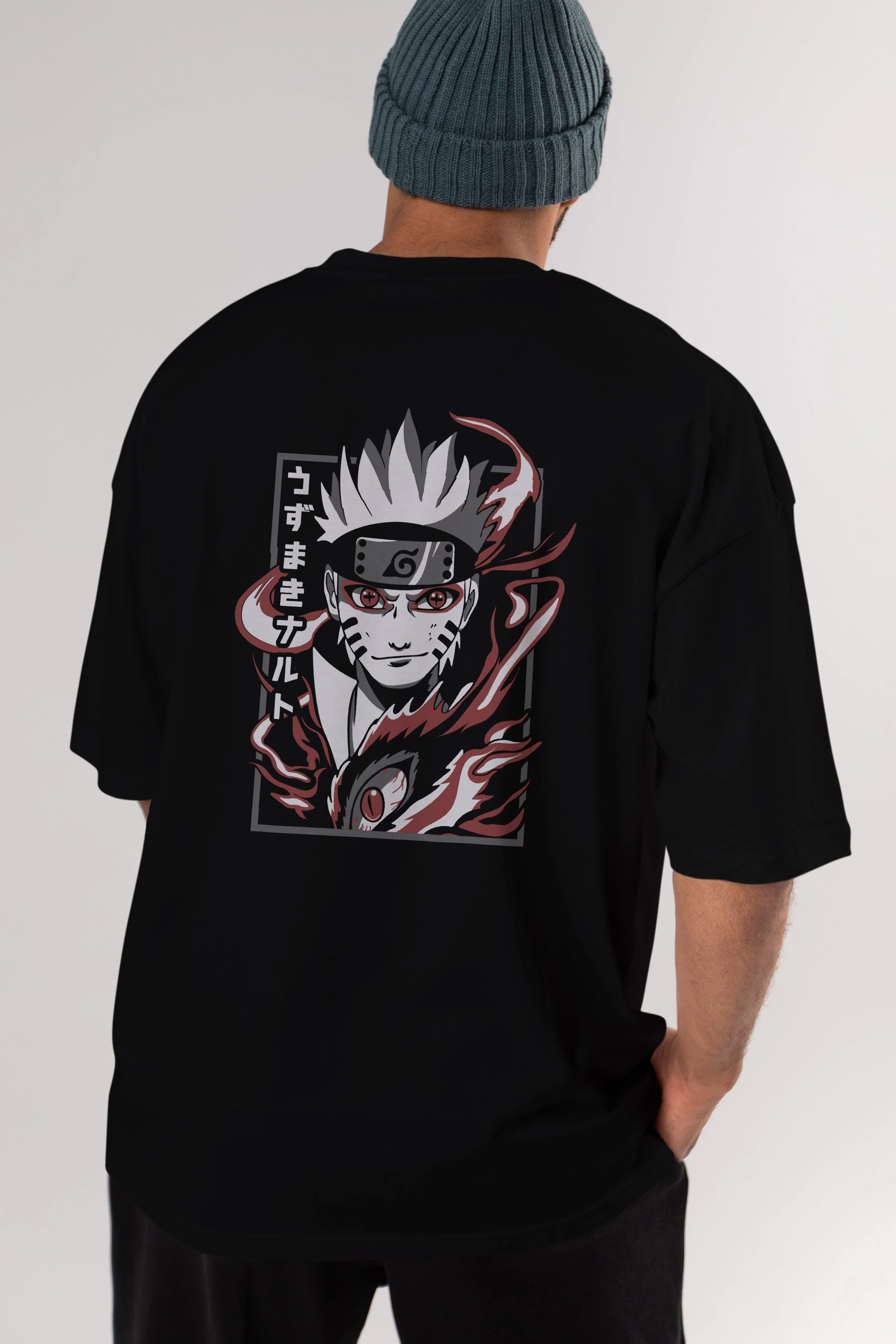 NarutoMod Anime Arka Baskılı Oversize t-shirt Erkek Kadın Unisex