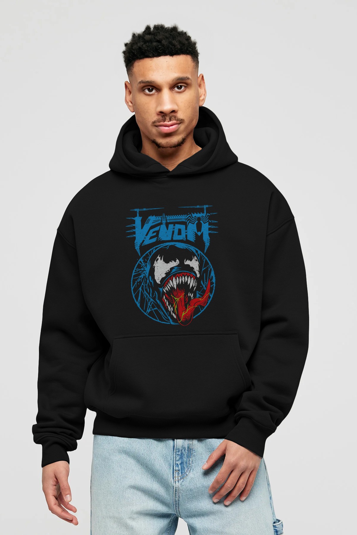 Venom (23) Ön Baskılı Hoodie Oversize Kapüşonlu Sweatshirt Erkek Kadın Unisex