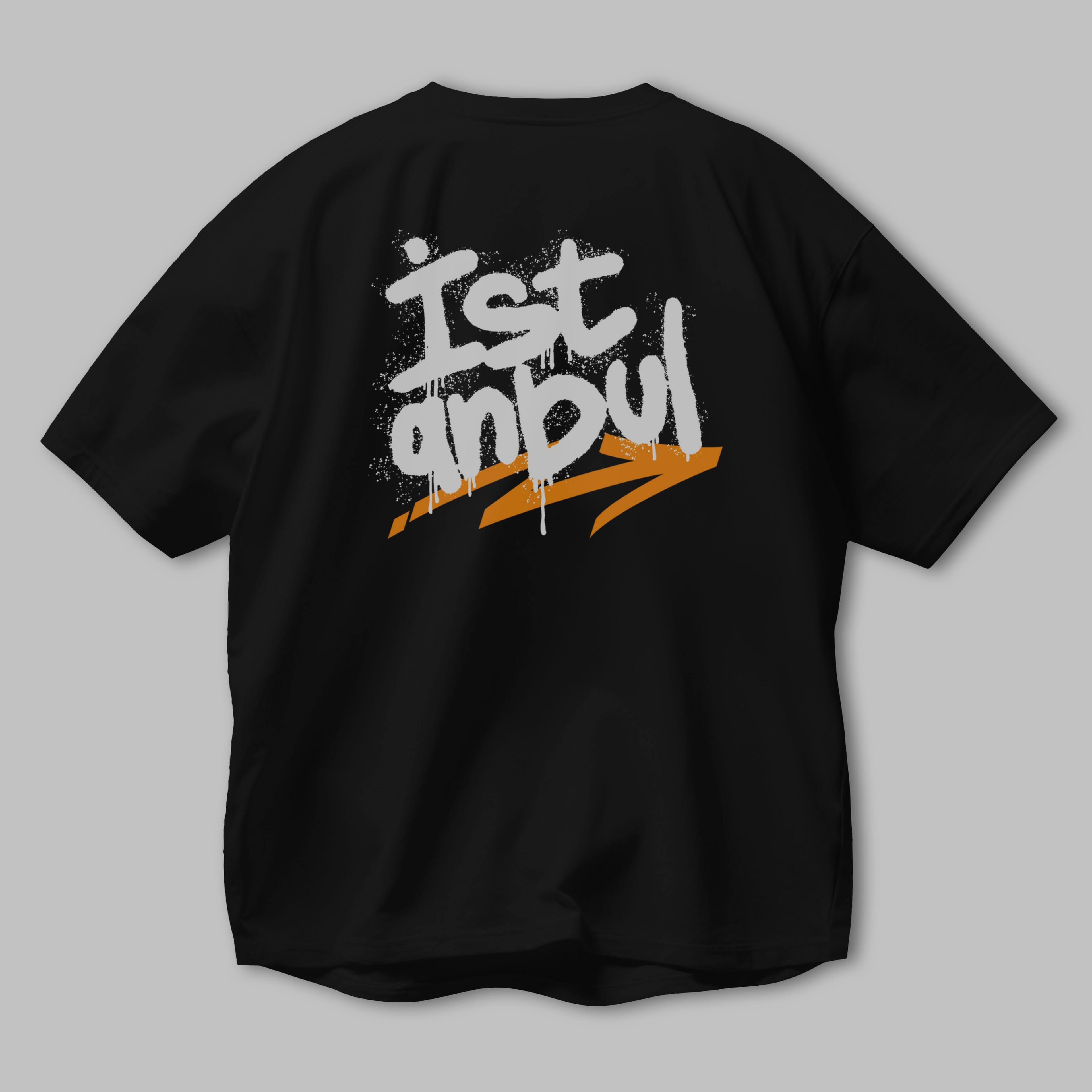 istanbul Yazılı Arka Baskılı Oversize t-shirt Erkek Kadın Unisex