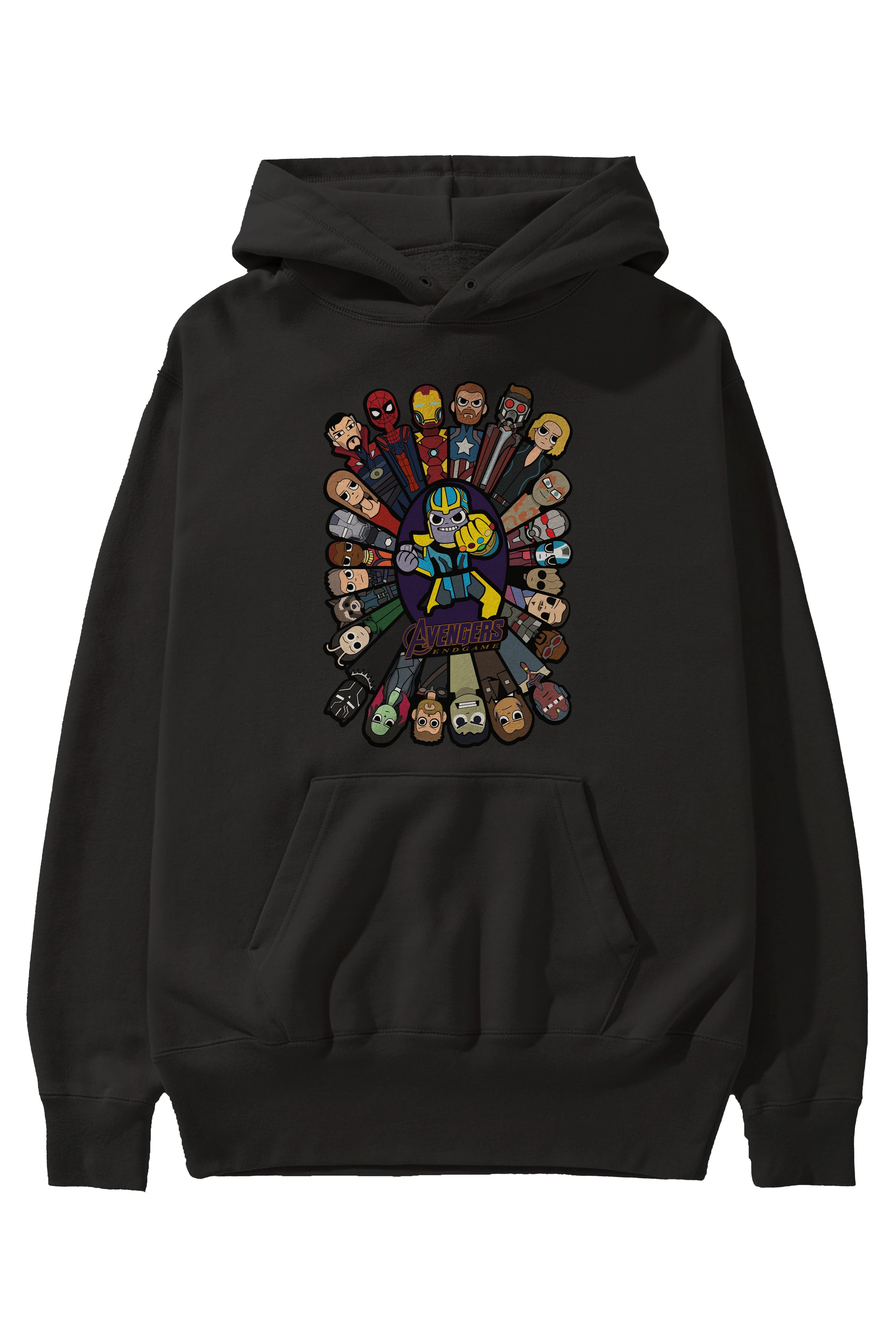 The Avengers (2) Ön Baskılı Hoodie Oversize Kapüşonlu Sweatshirt Erkek Kadın Unisex