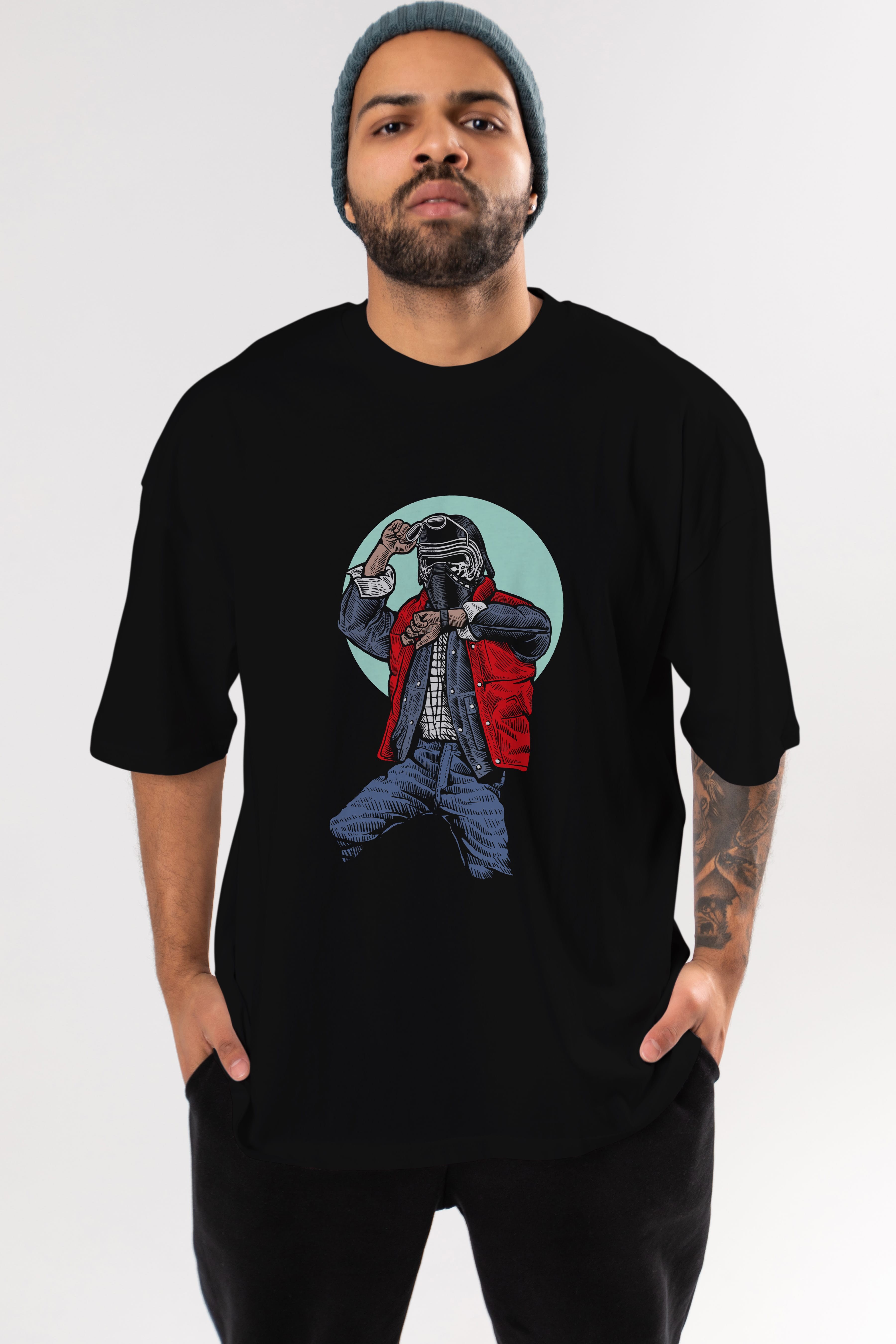 Kylo Mcfly Ön Baskılı Oversize t-shirt Erkek Kadın Unisex %100 Pamuk tişort