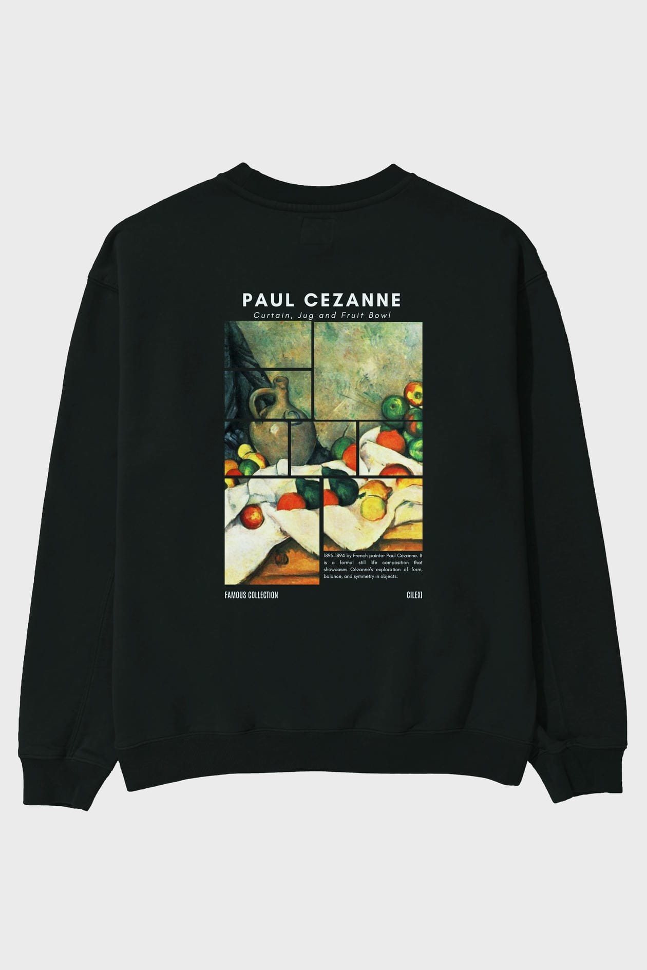 Paul Cezanne Curtain Arka Baskılı Oversize Sweatshirt Erkek Kadın Unisex