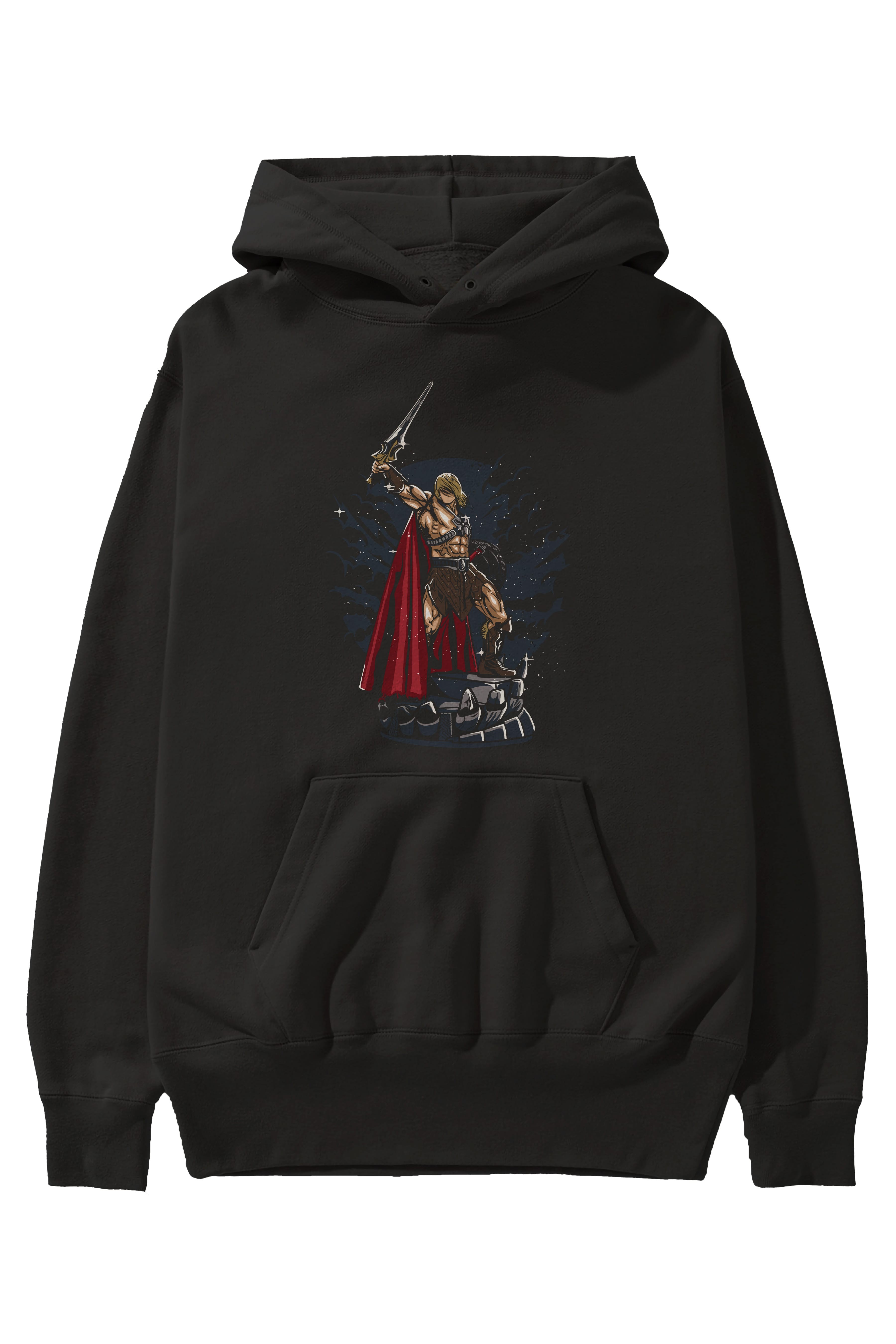 Warrior Ön Baskılı Hoodie Oversize Kapüşonlu Sweatshirt Erkek Kadın Unisex