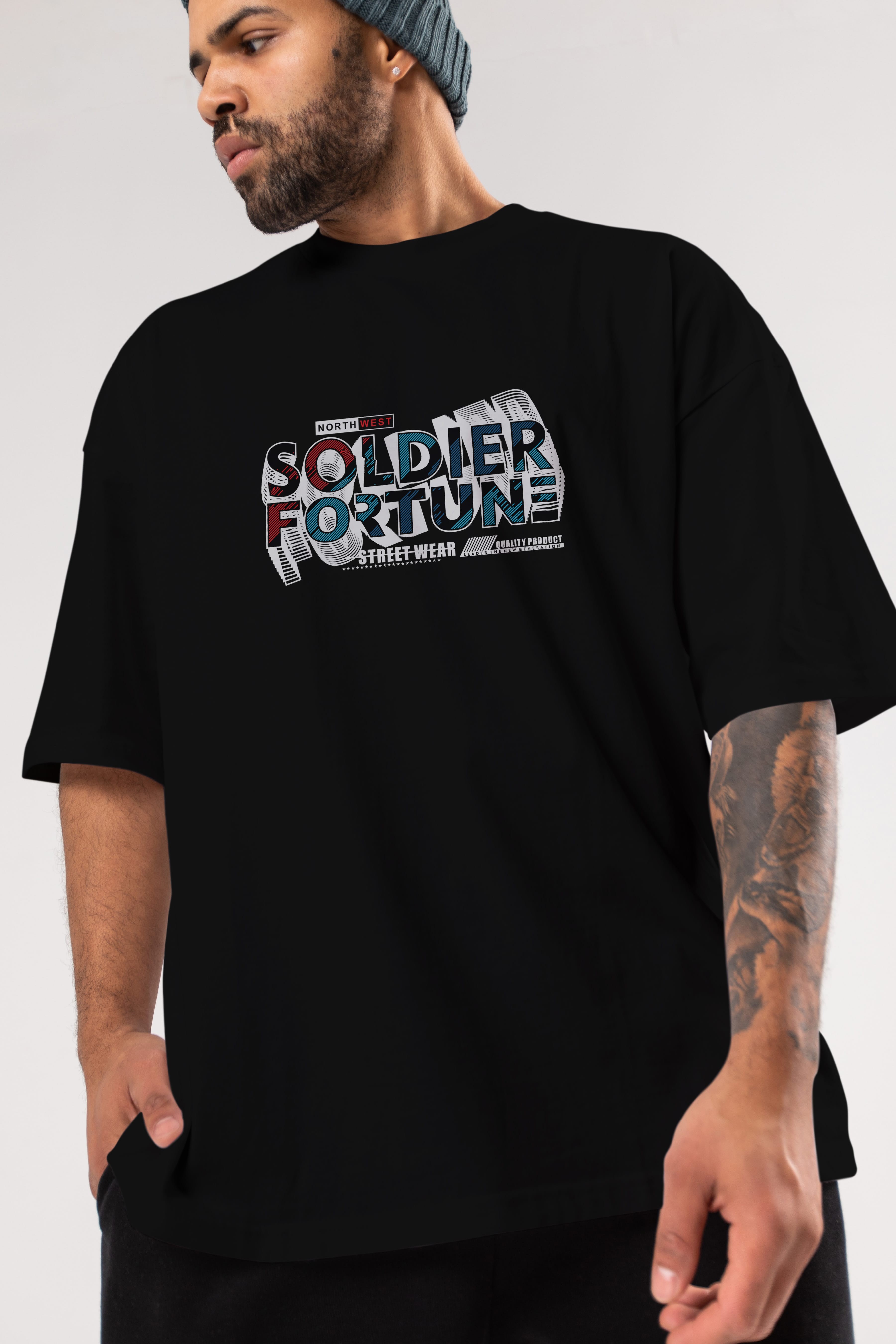 Soldier Fortune Ön Baskılı Oversize t-shirt Erkek Kadın Unisex