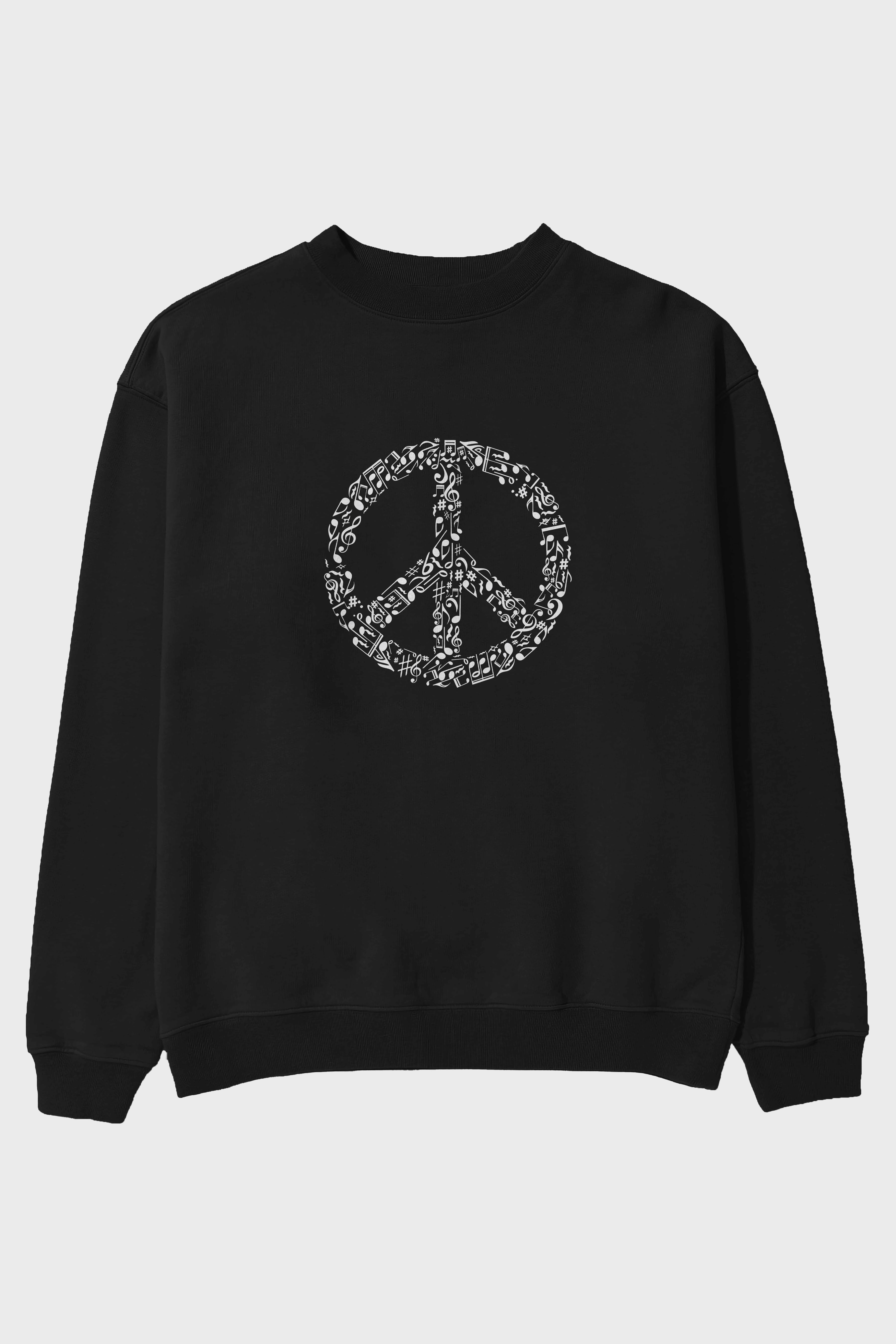 Rhyme In Peace Ön Baskılı Oversize Sweatshirt Erkek Kadın Unisex