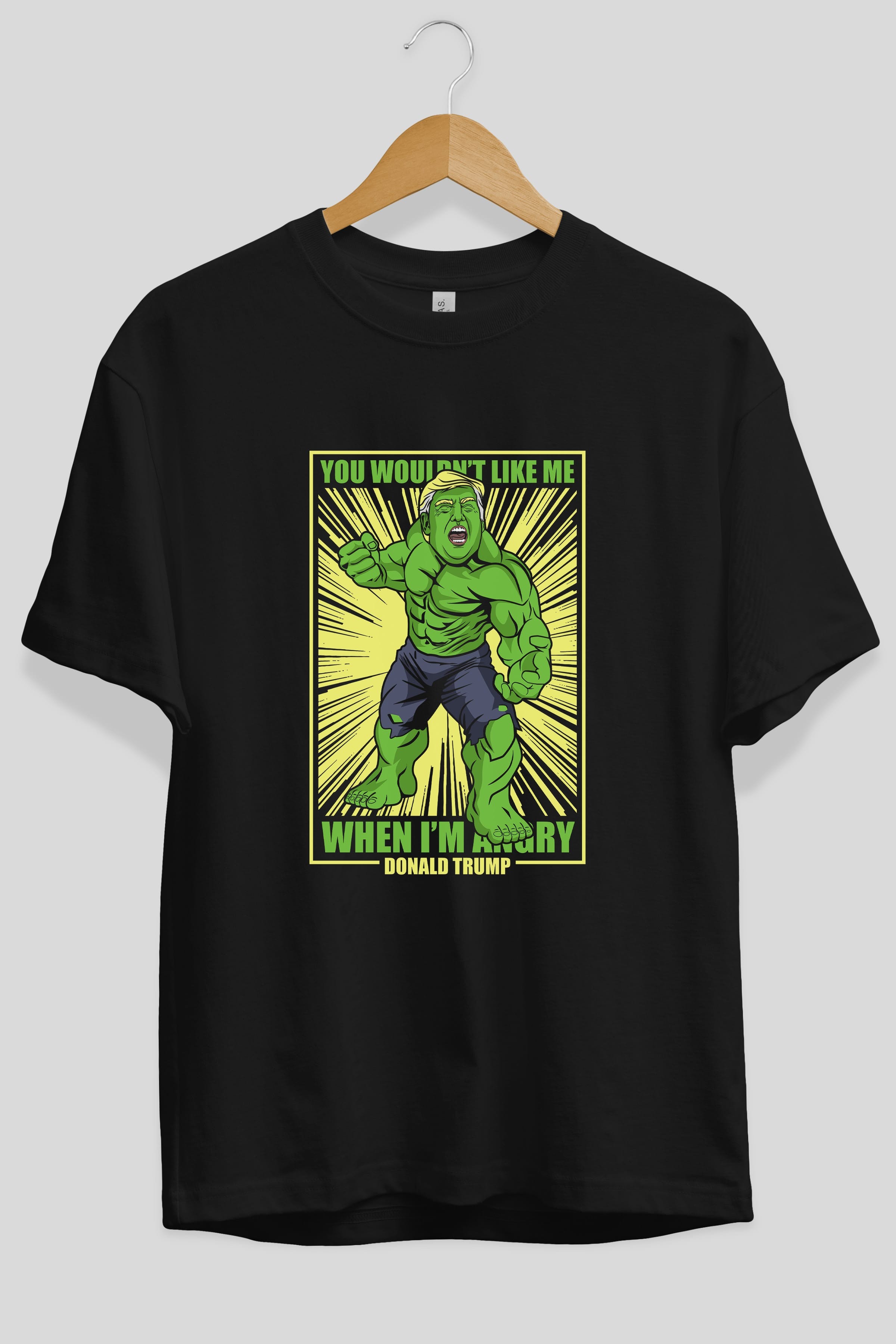 Trump Hulk Ön Baskılı Oversize t-shirt Erkek Kadın Unisex %100 Pamuk tişort